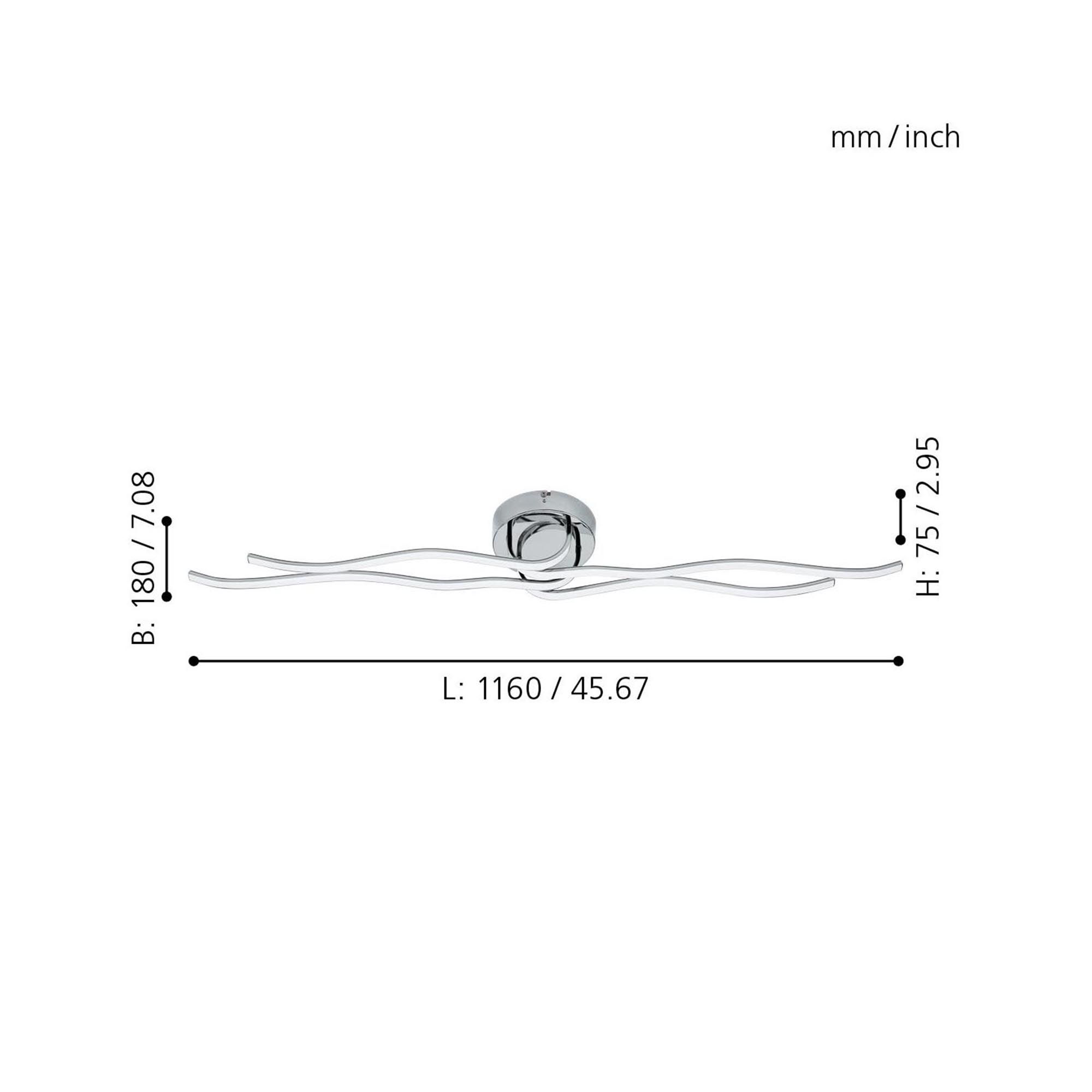 Plafonnier métal argenté RONCADE LED INT 1X37W