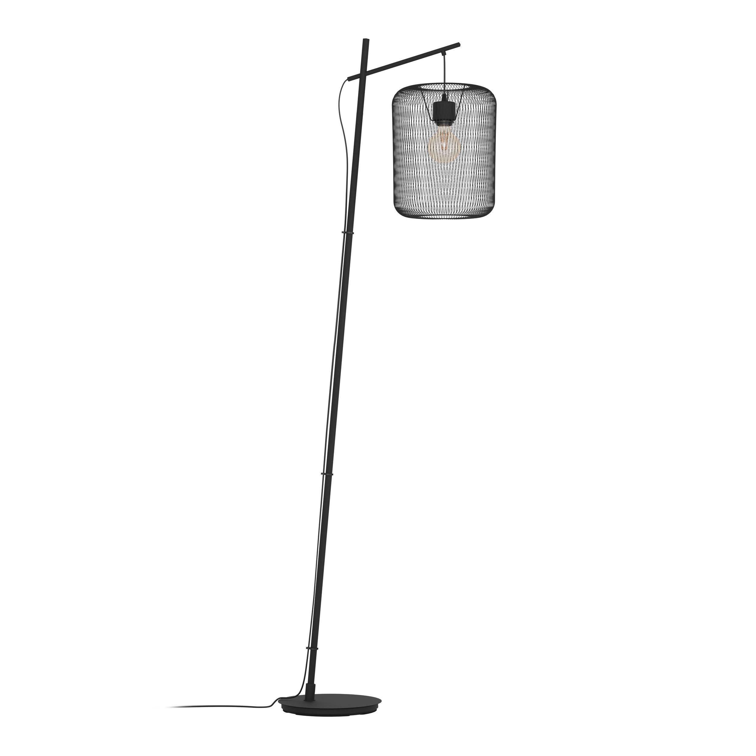 Lampadaire métal noir WRINGTON E27 1X60W