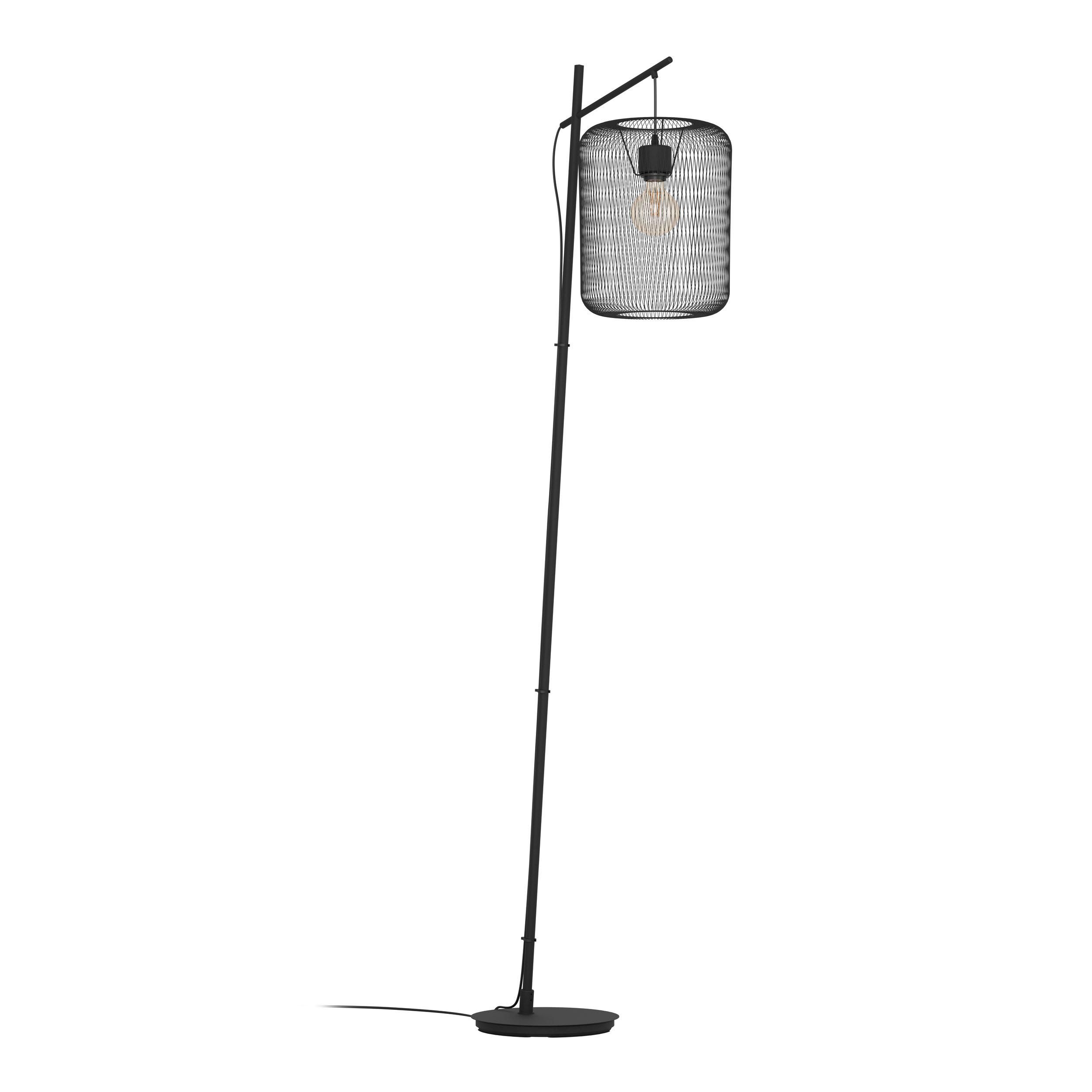 Lampadaire métal noir WRINGTON E27 1X60W