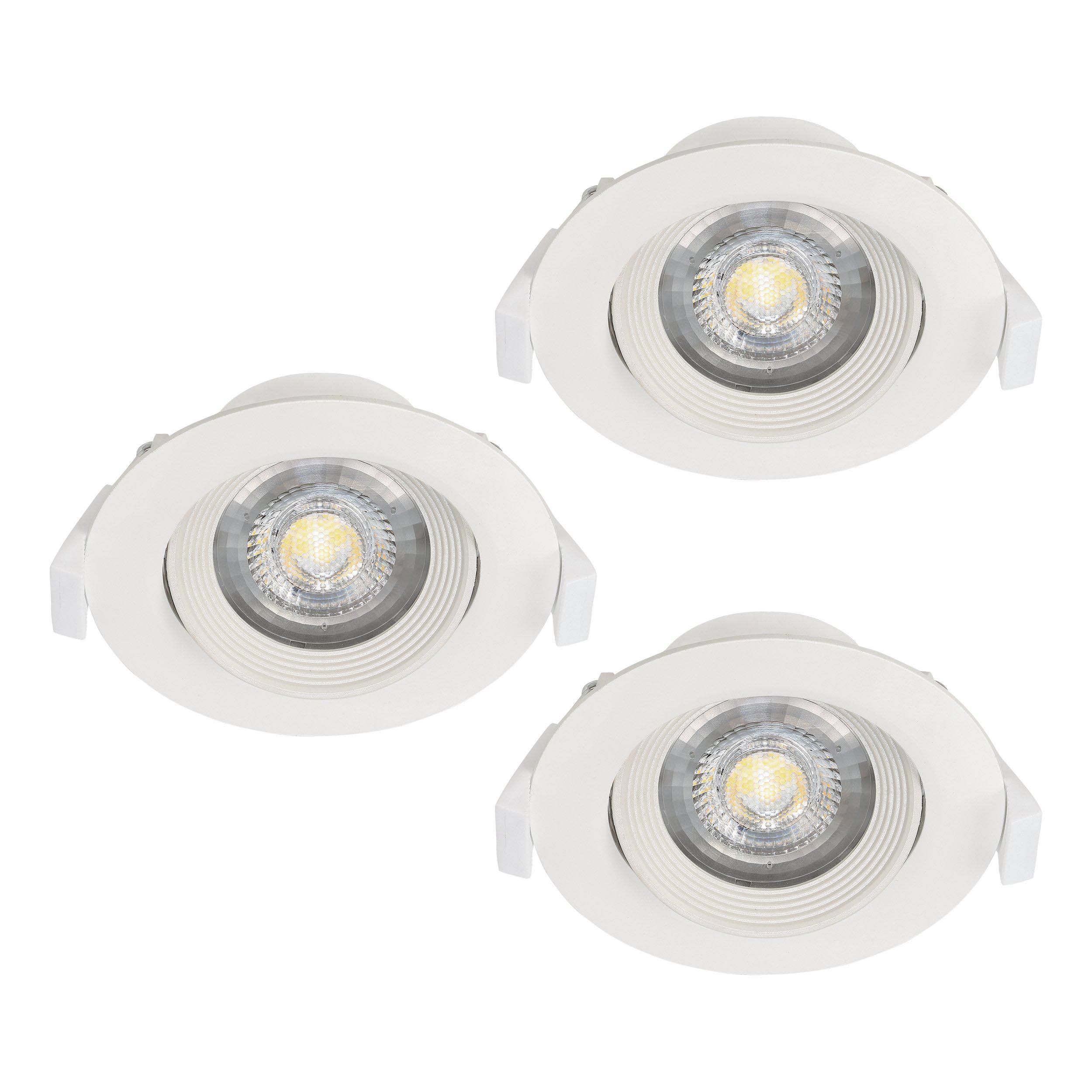 Spot à encastrer plastique blanc SARTIANO LED INT 3X4,6W