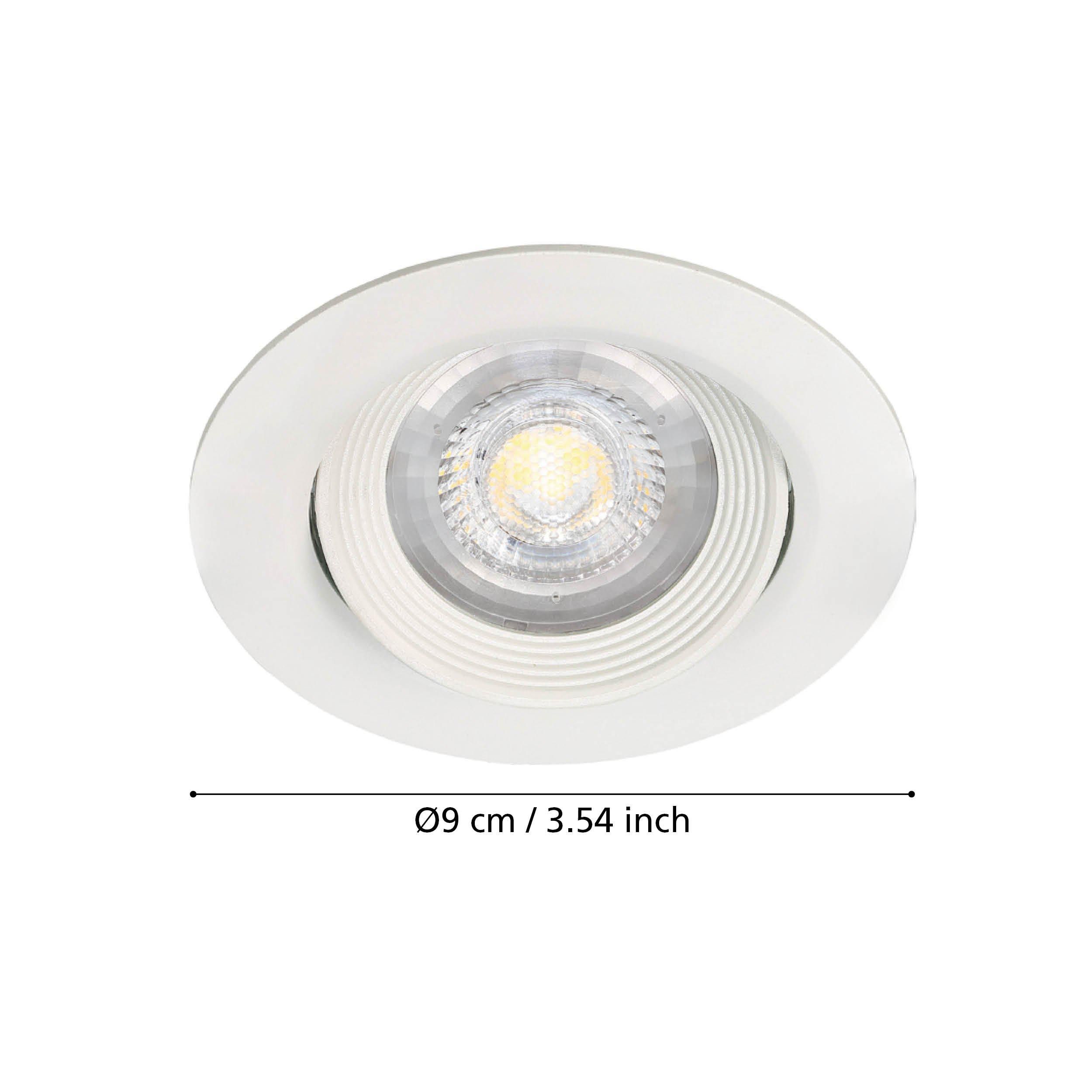 Spot à encastrer plastique blanc SARTIANO LED INT 3X4,6W