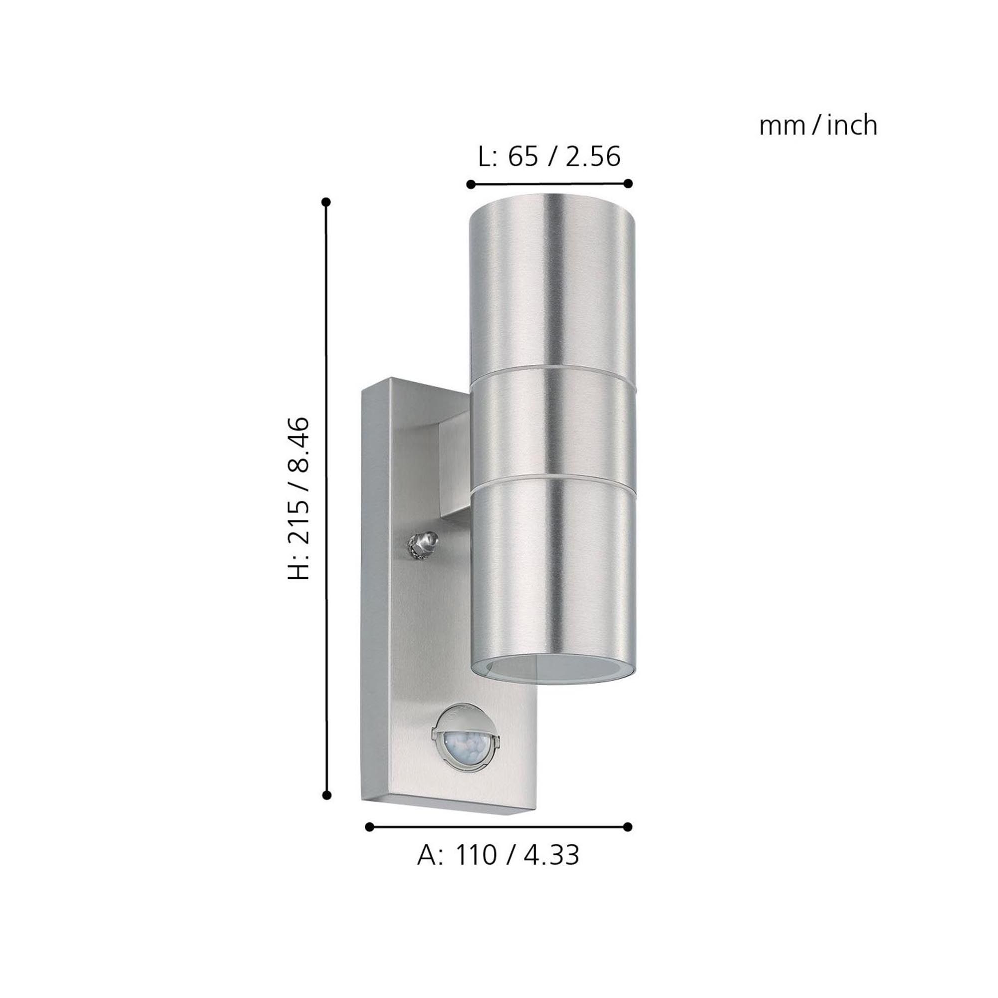 Applique extérieure métal nickel RIGA 5 GU10 2X2,8W