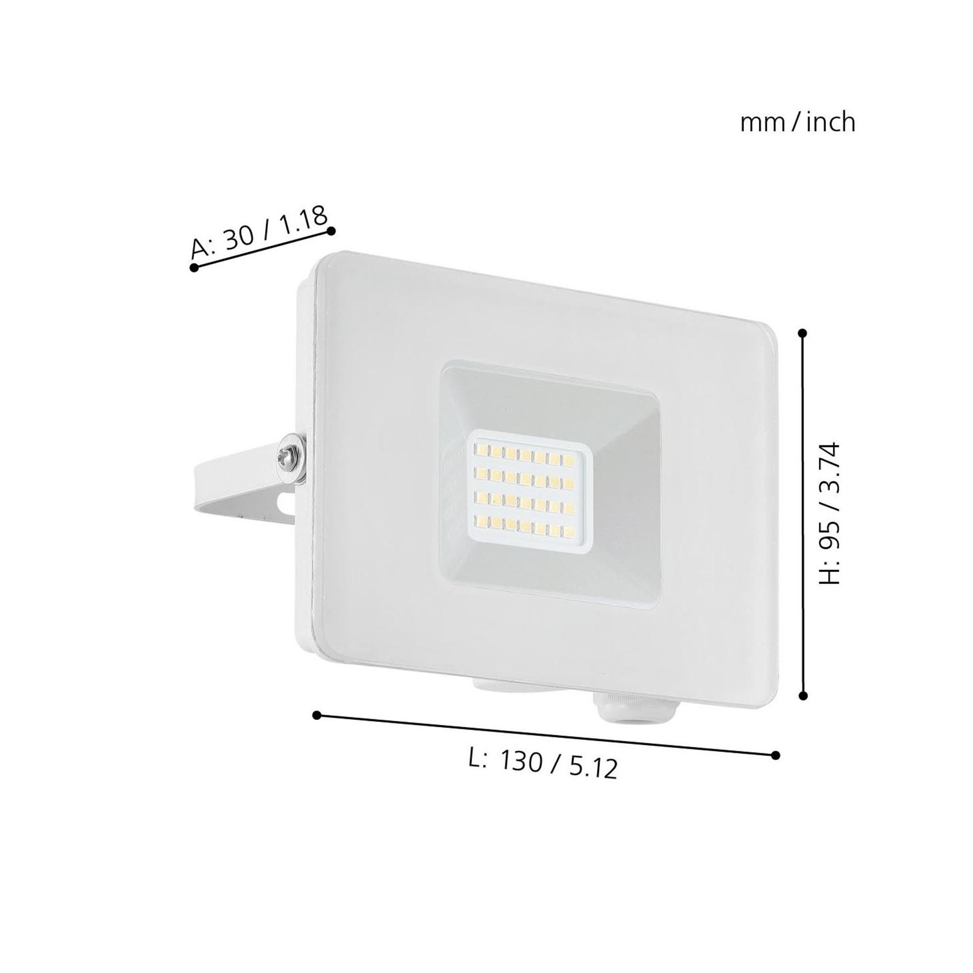 Projecteur extérieur en métal blanc FAEDO 3 13X9,5CM LED INT 21W