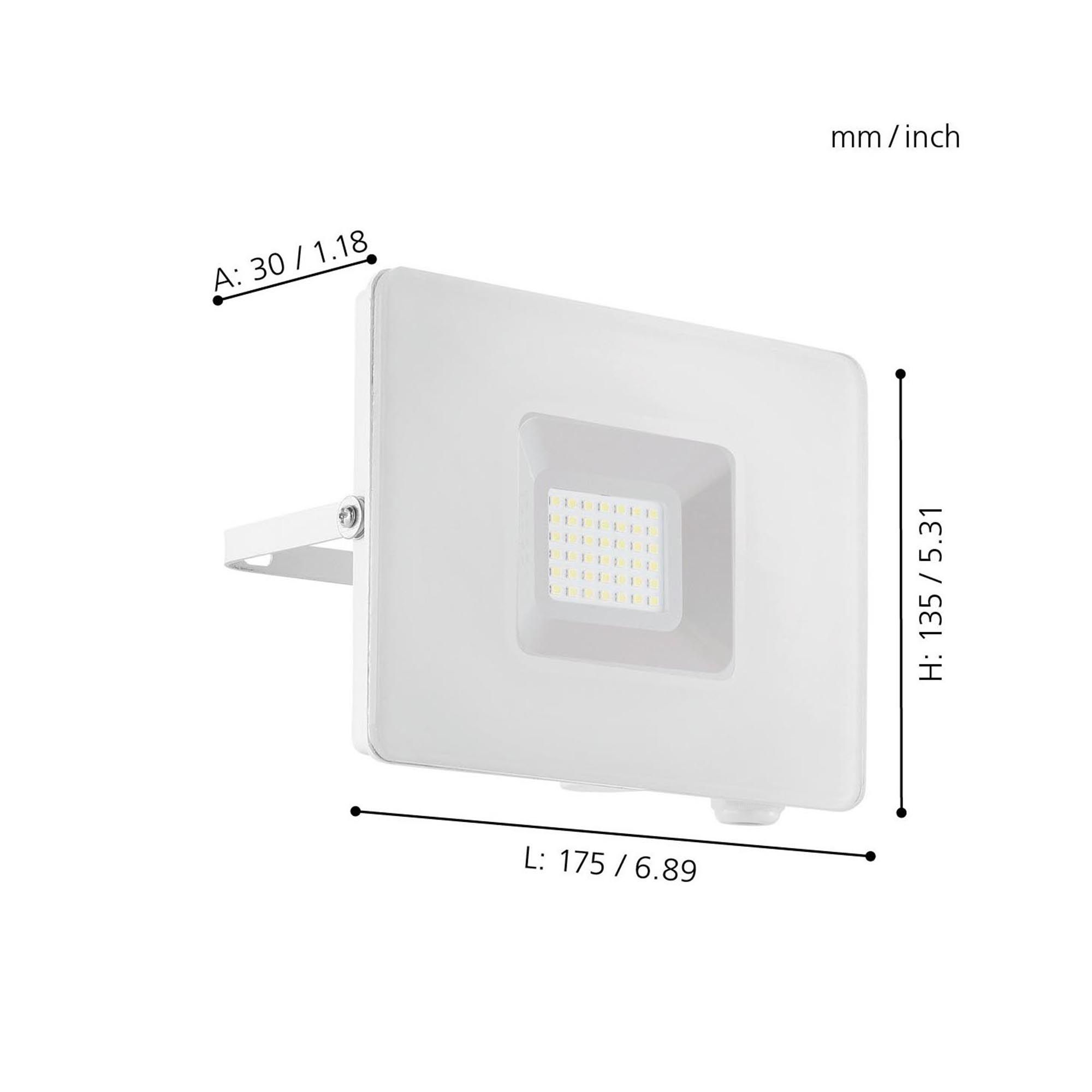 Projecteur extérieur en métal blanc FAEDO 3 17,5X13,5CM LED INT 31W