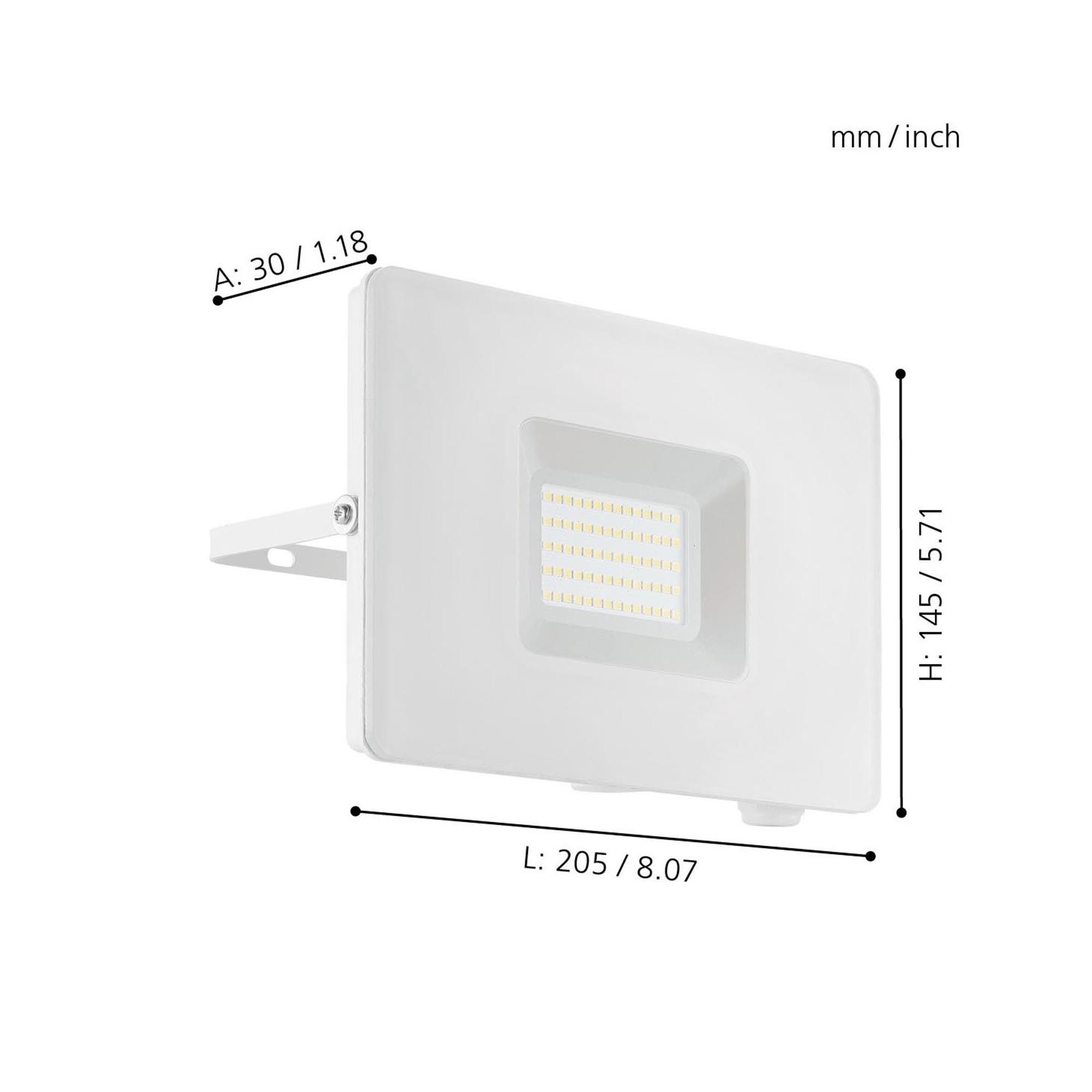 Projecteur extérieur en  métal blanc FAEDO 3 LED INT 53W