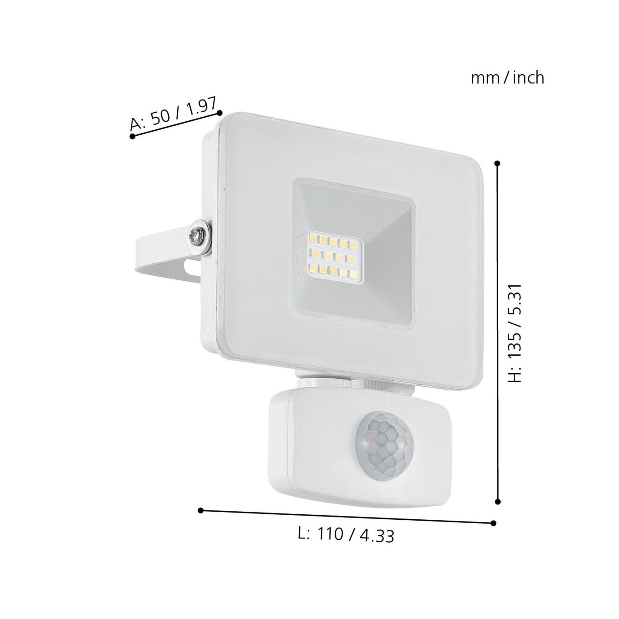 Projecteur extérieur en métal blanc FAEDO 3 LED INT 10W