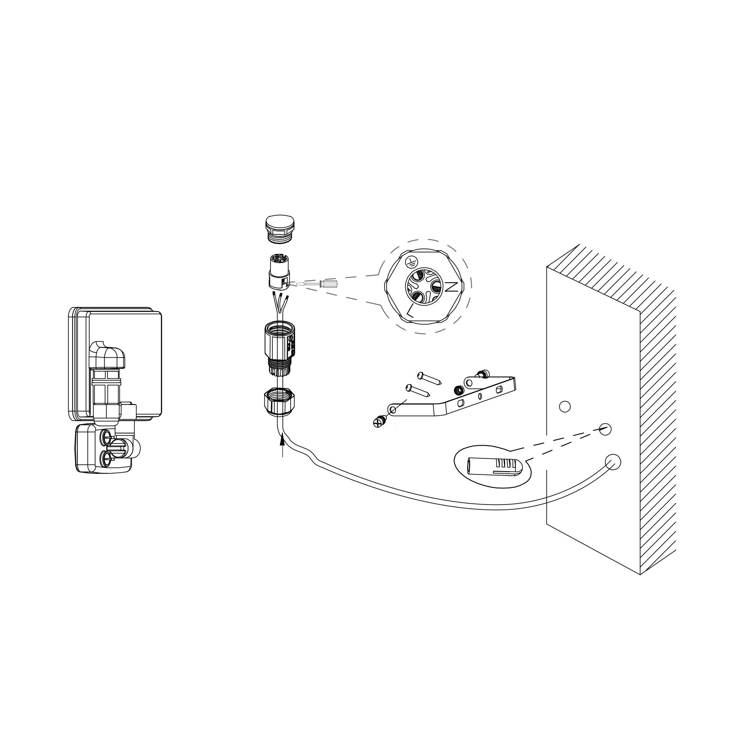 Projecteur extérieur en métal blanc FAEDO 3 LED INT 10W