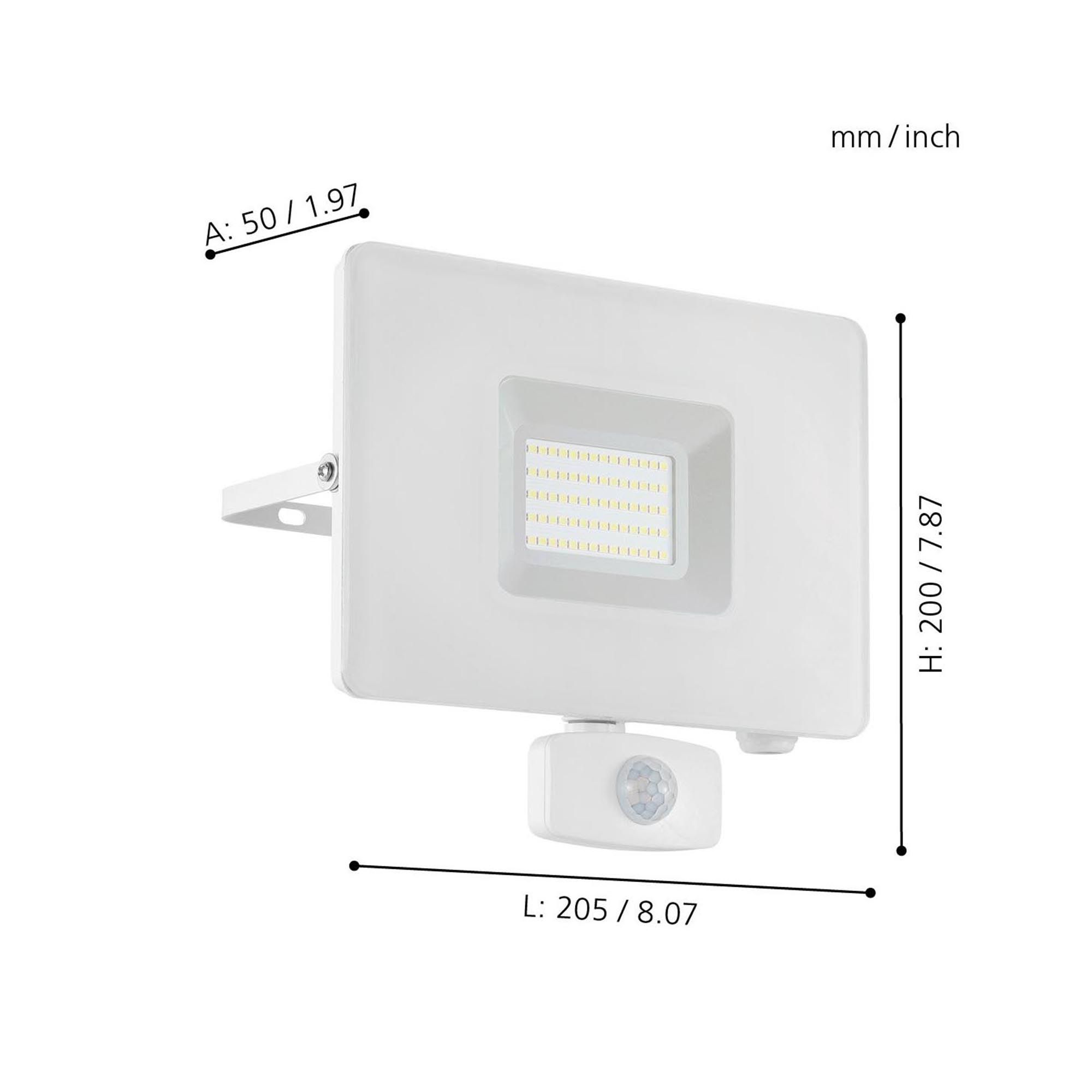 Projecteur extérieur en métal blanc FAEDO 3 LED INT 53W