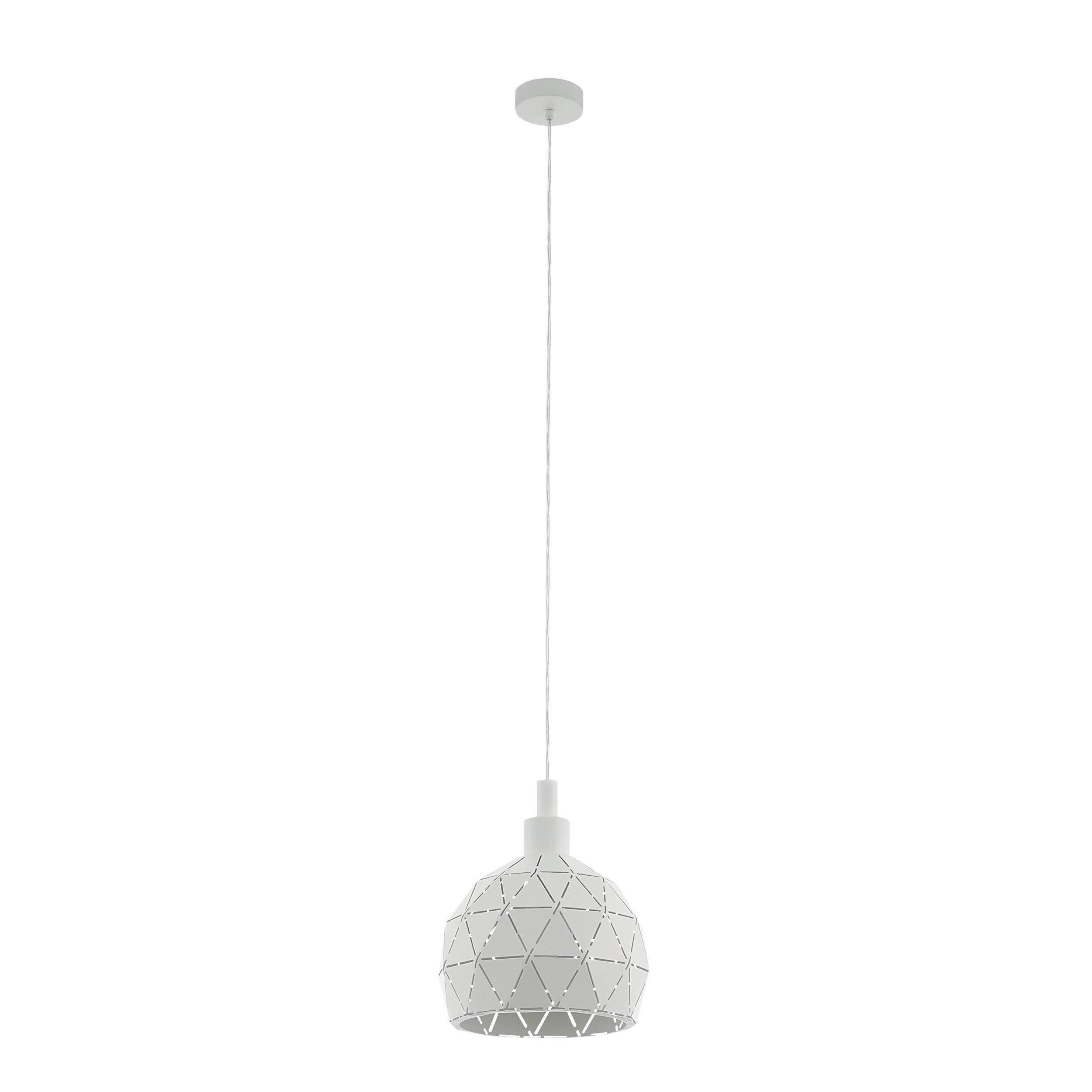 Suspension métal blanc ROCCAFORTE E14 1X40W