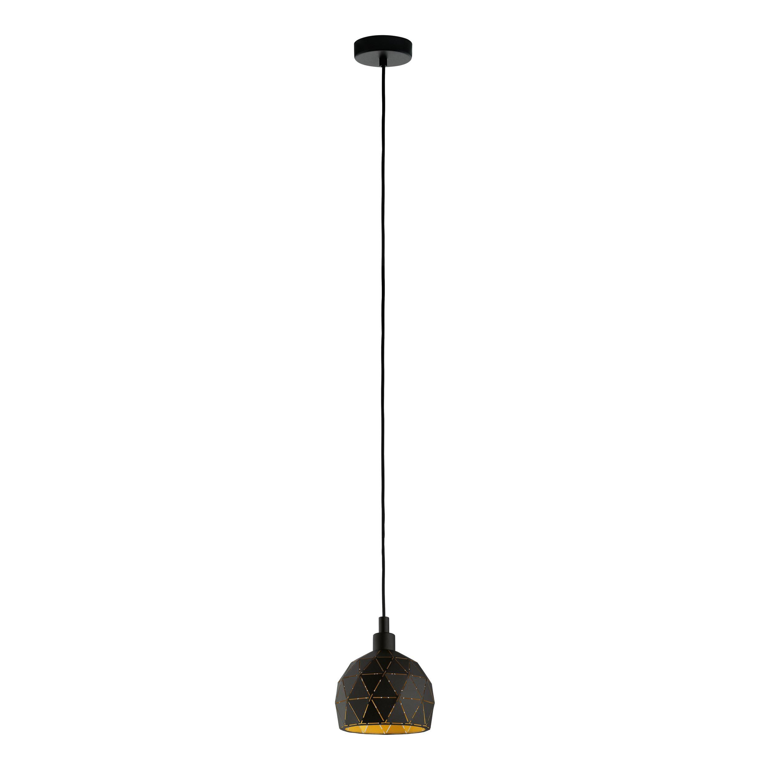 Suspension métal noir ROCCAFORTE E14 1X40W