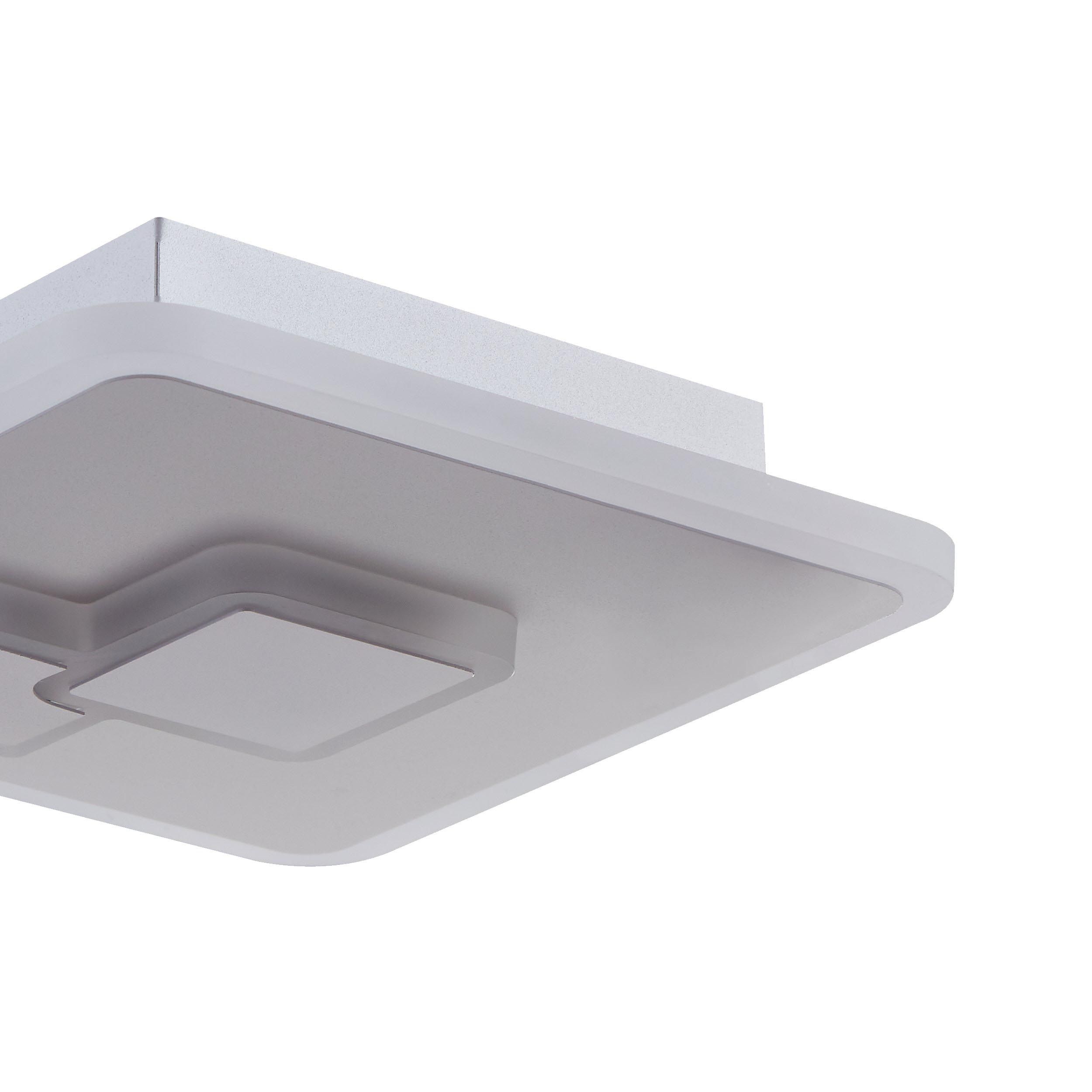 Plafonnier plastique blanc CADEGAL Carré LED INT 1X7,8W