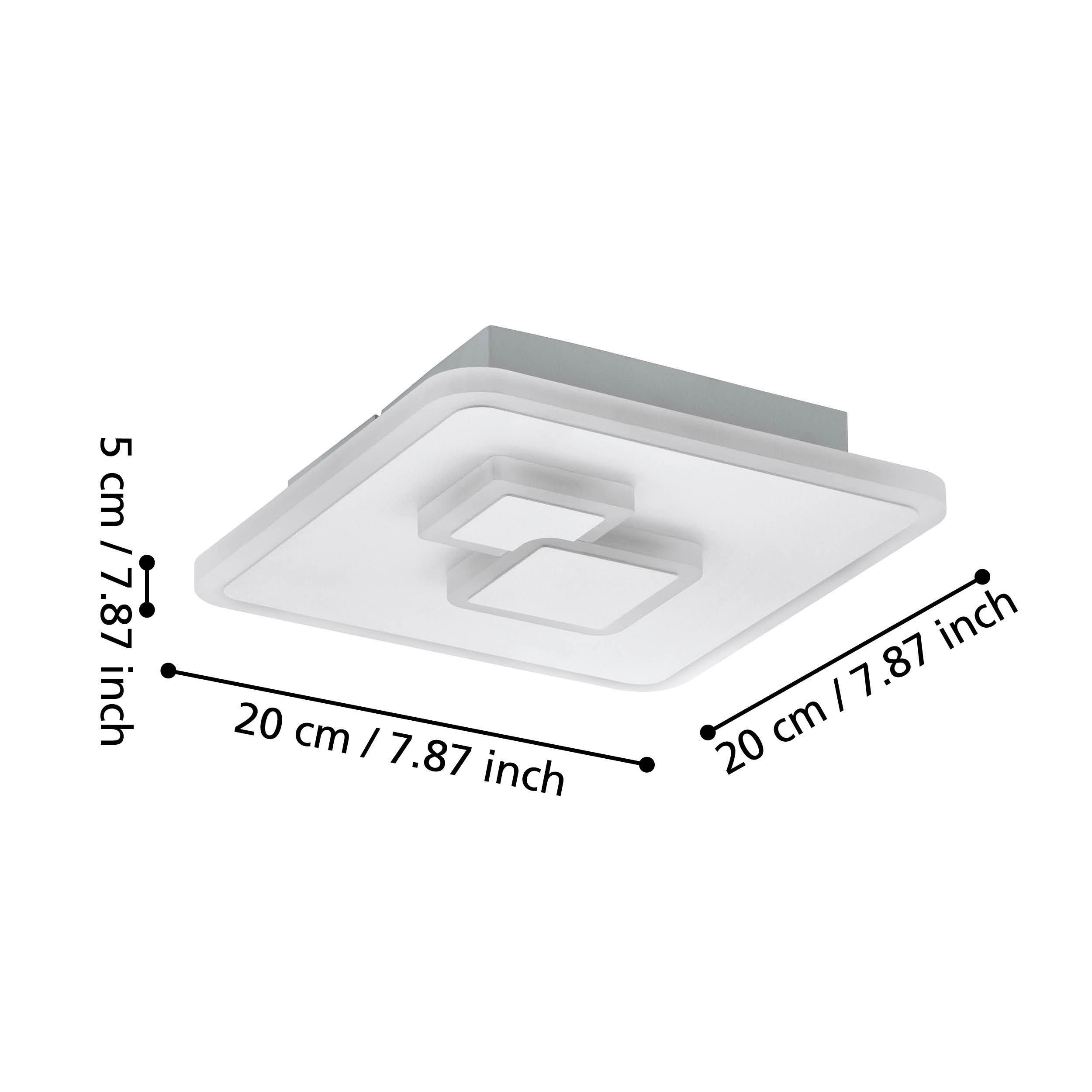 Plafonnier plastique blanc CADEGAL Carré LED INT 1X7,8W