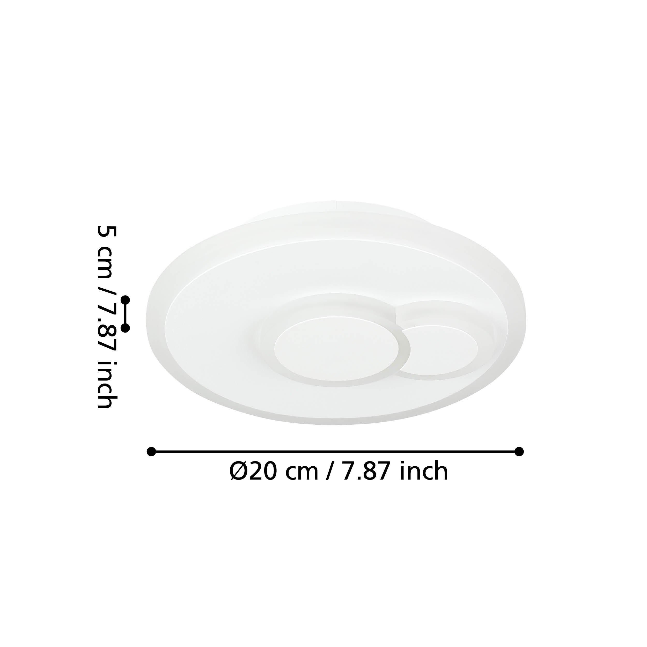 Plafonnier plastique blanc CADEGAL Rond LED INT 1X7,8W