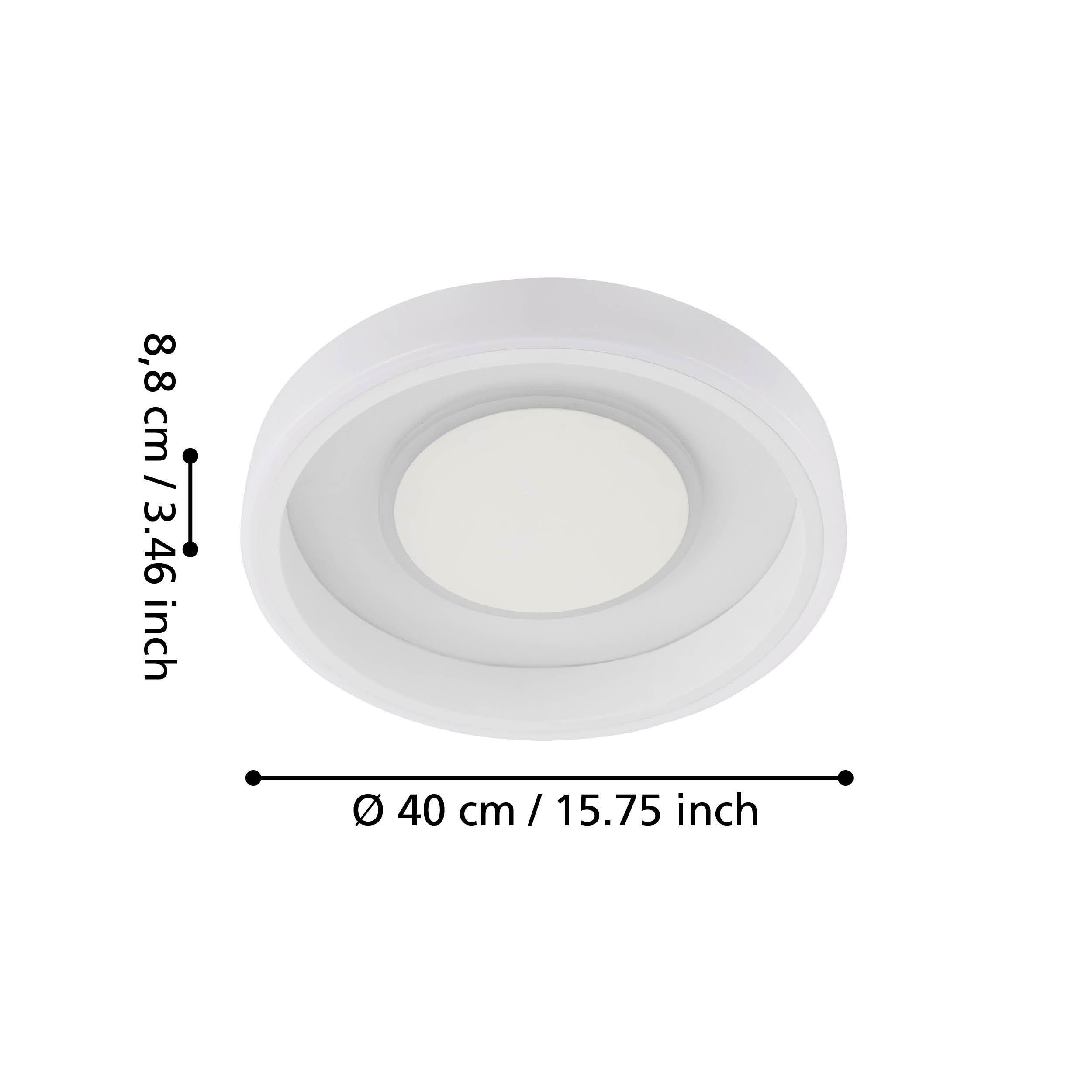 Plafonnier plastique blanc REMIDOS LED INT 2X15,5W