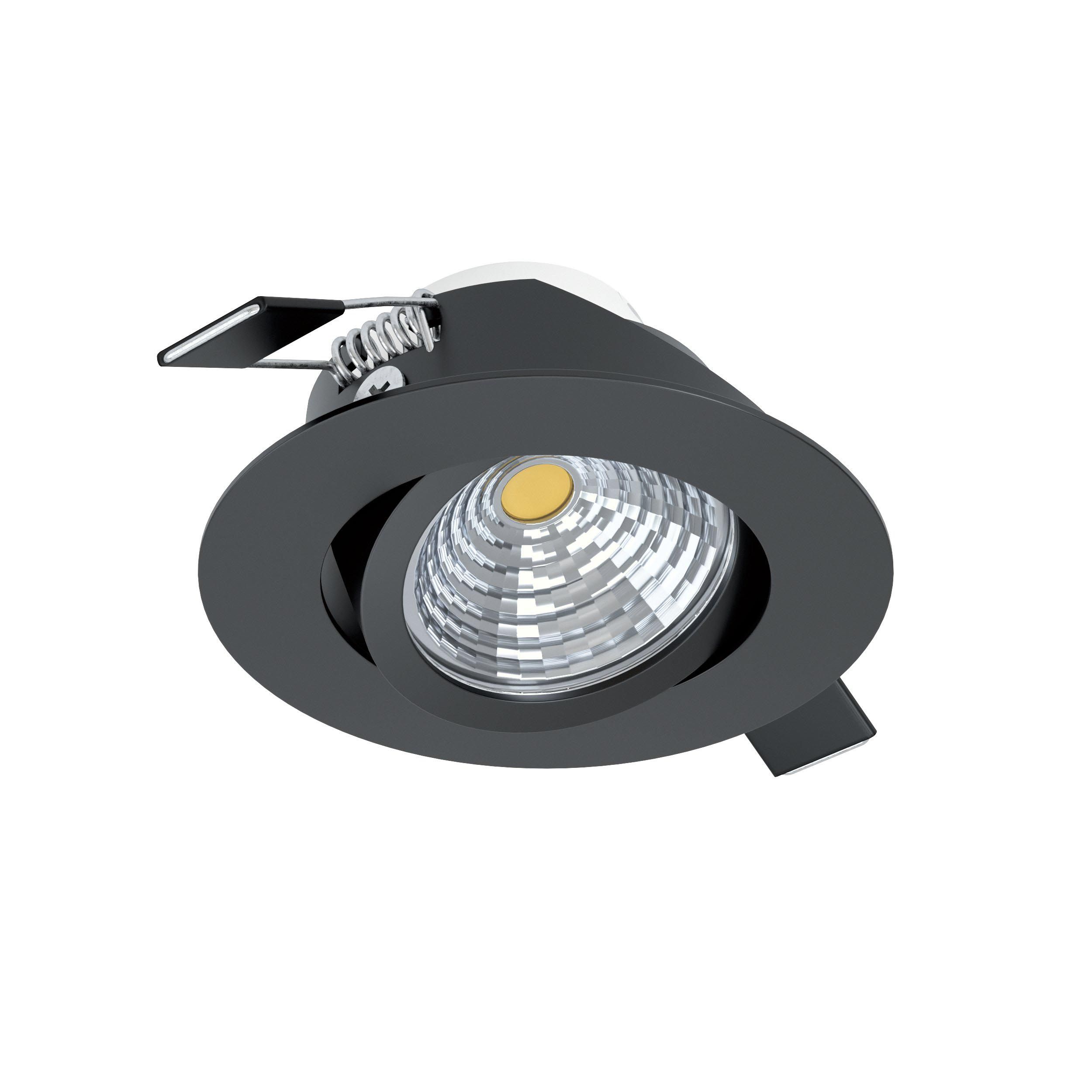 Spot à encastrer métal noir SALICETO  D8,8CM LED INT 3X6W