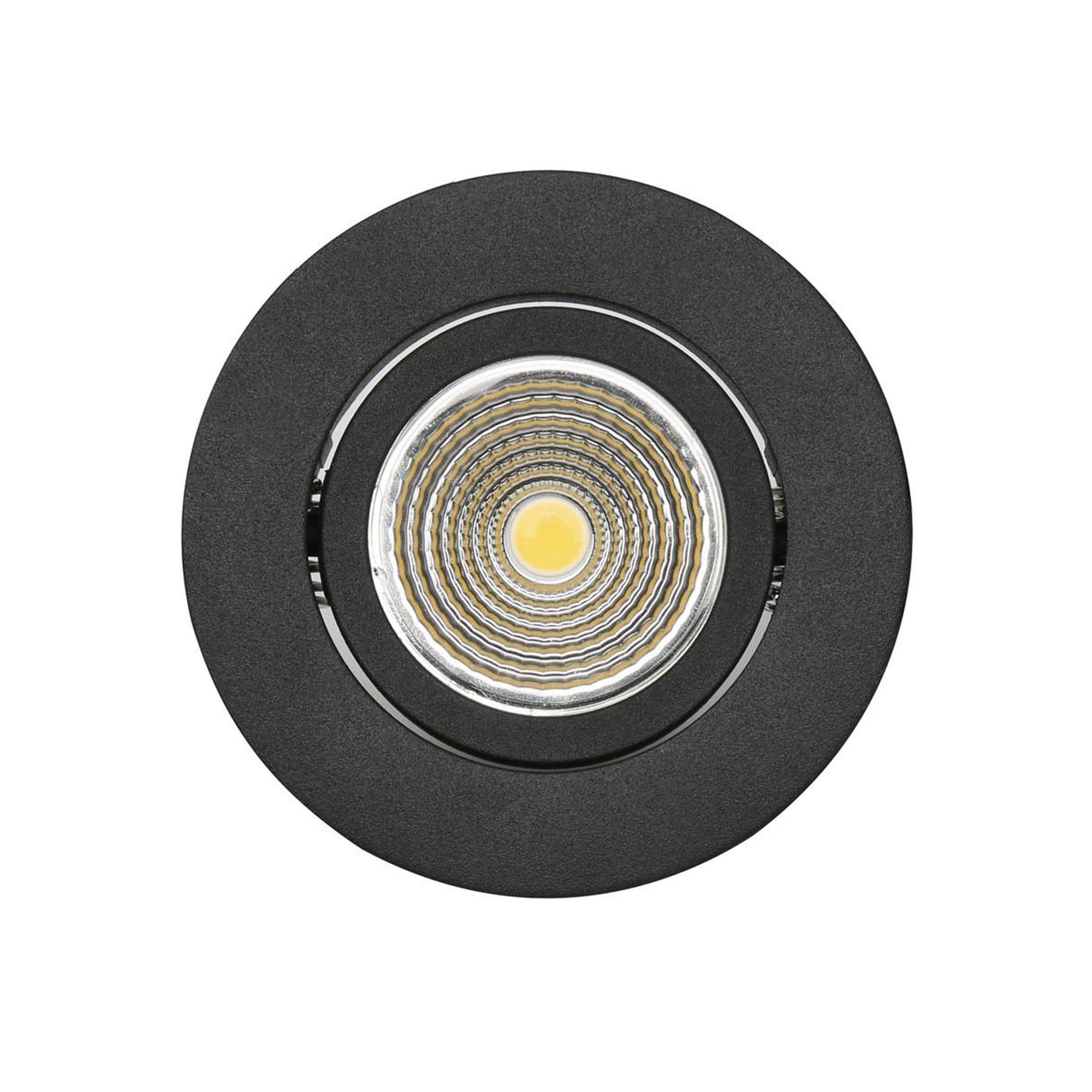 Spot à encastrer métal noir SALICETO  D8,8CM LED INT 3X6W