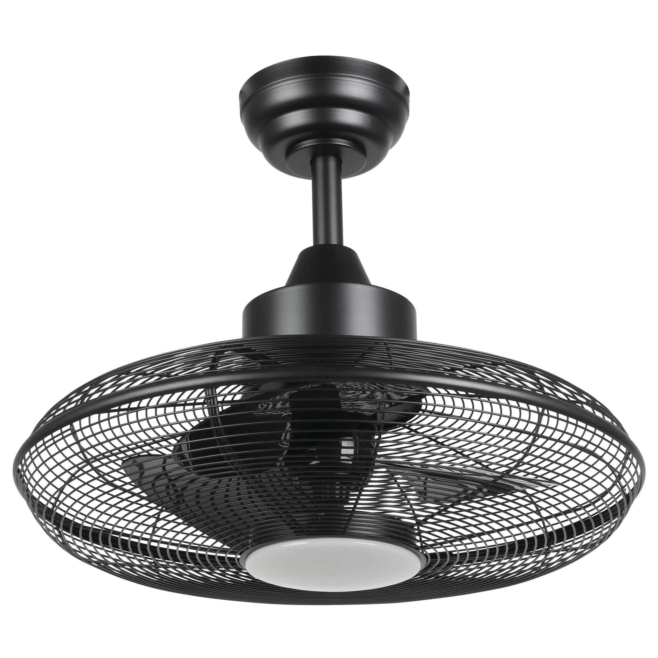 Ventilateur métal noir IGELDO LED INT 1X15W