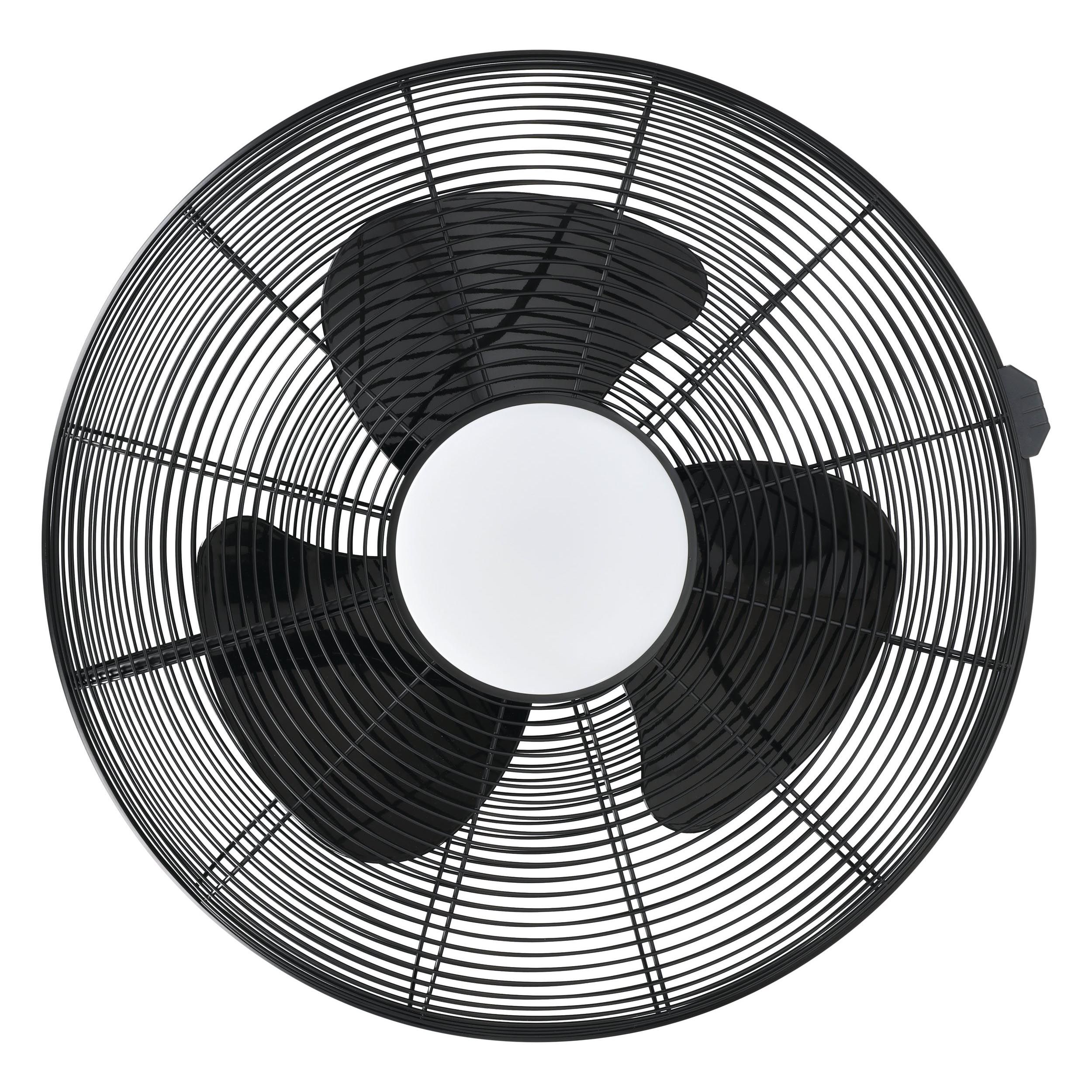 Ventilateur métal noir IGELDO LED INT 1X15W