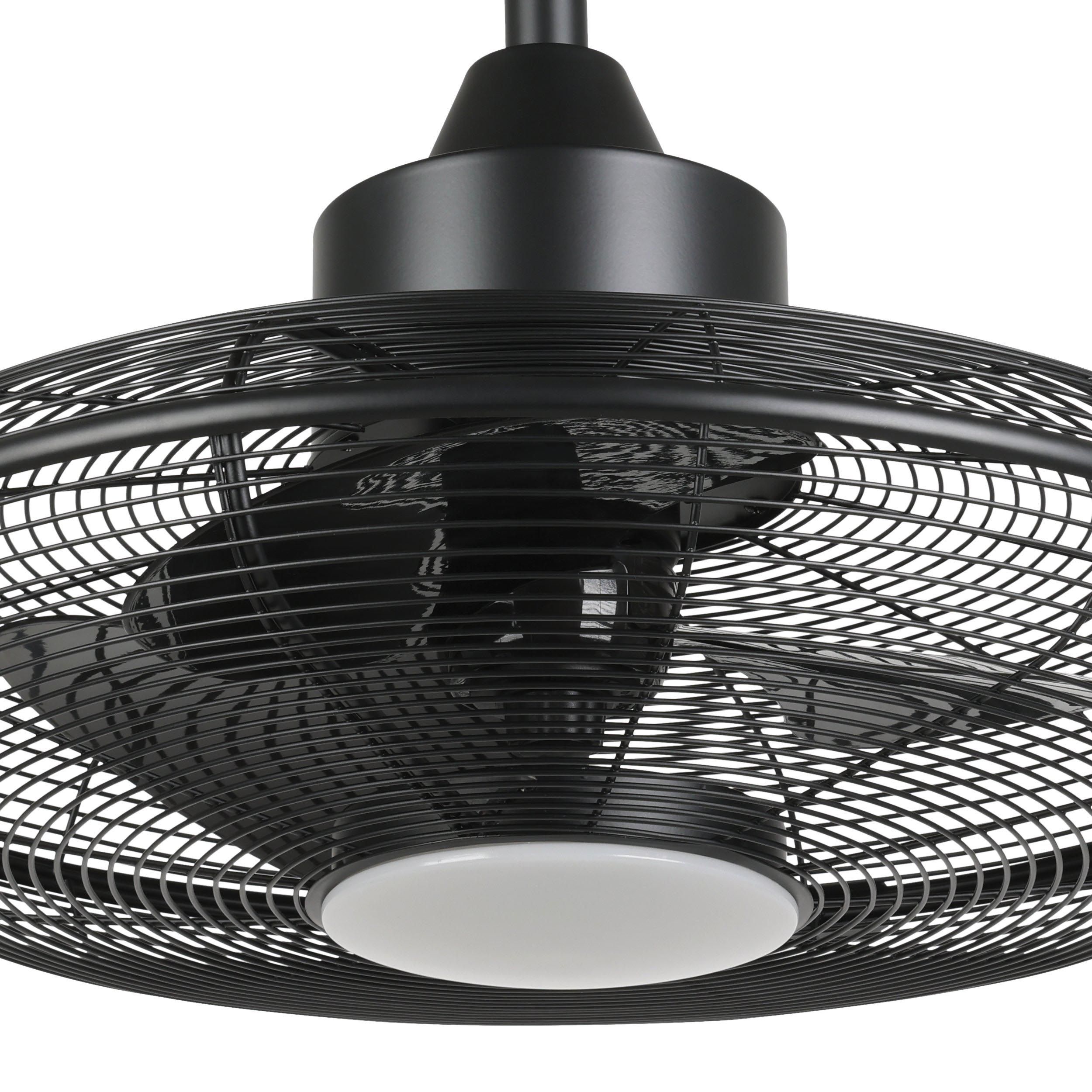 Ventilateur métal noir IGELDO LED INT 1X15W