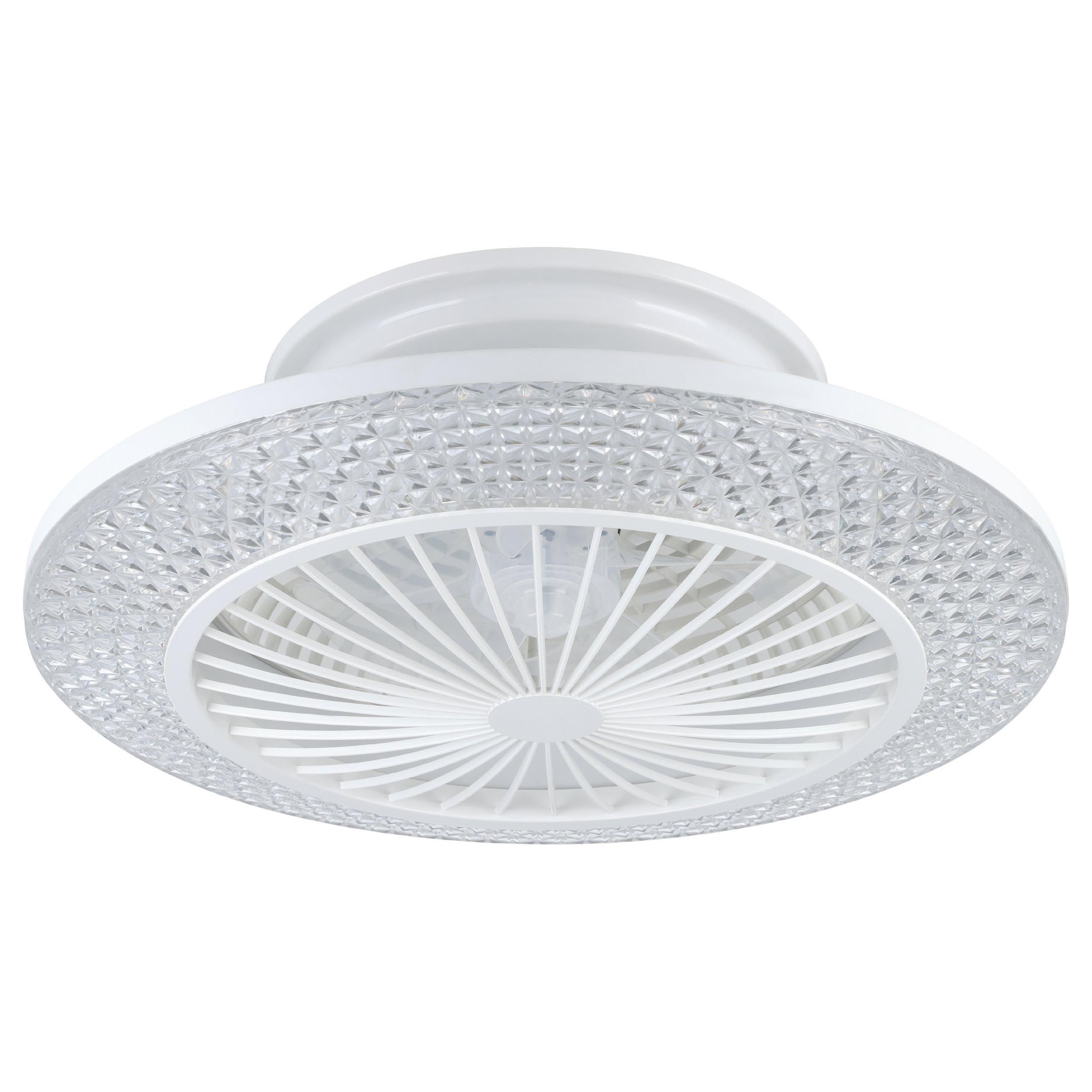 Ventilateur plastique blanc MALINSKA LED INT 3X12,6W