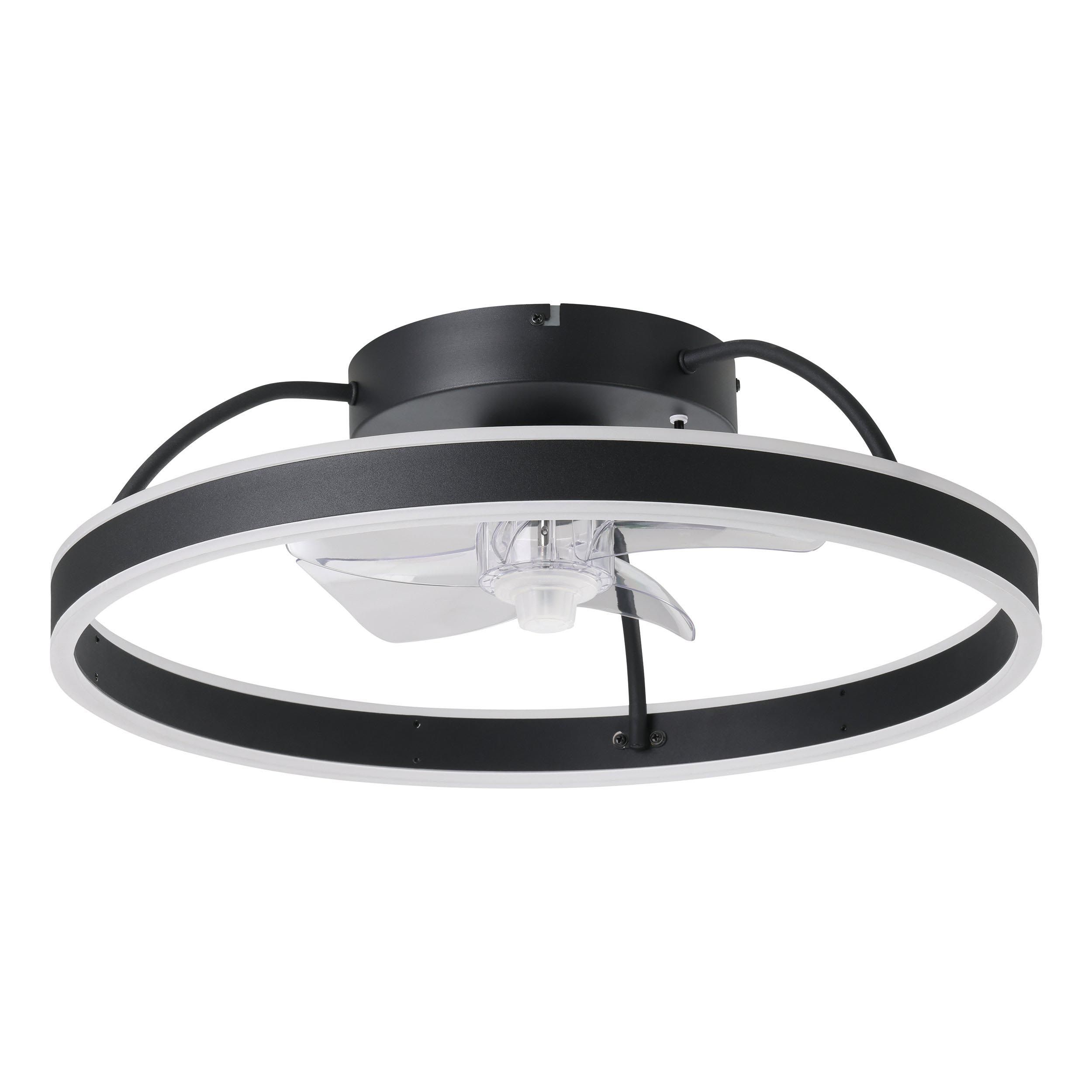 Ventilateur métal noir MARINELLA LED INT 1X30W