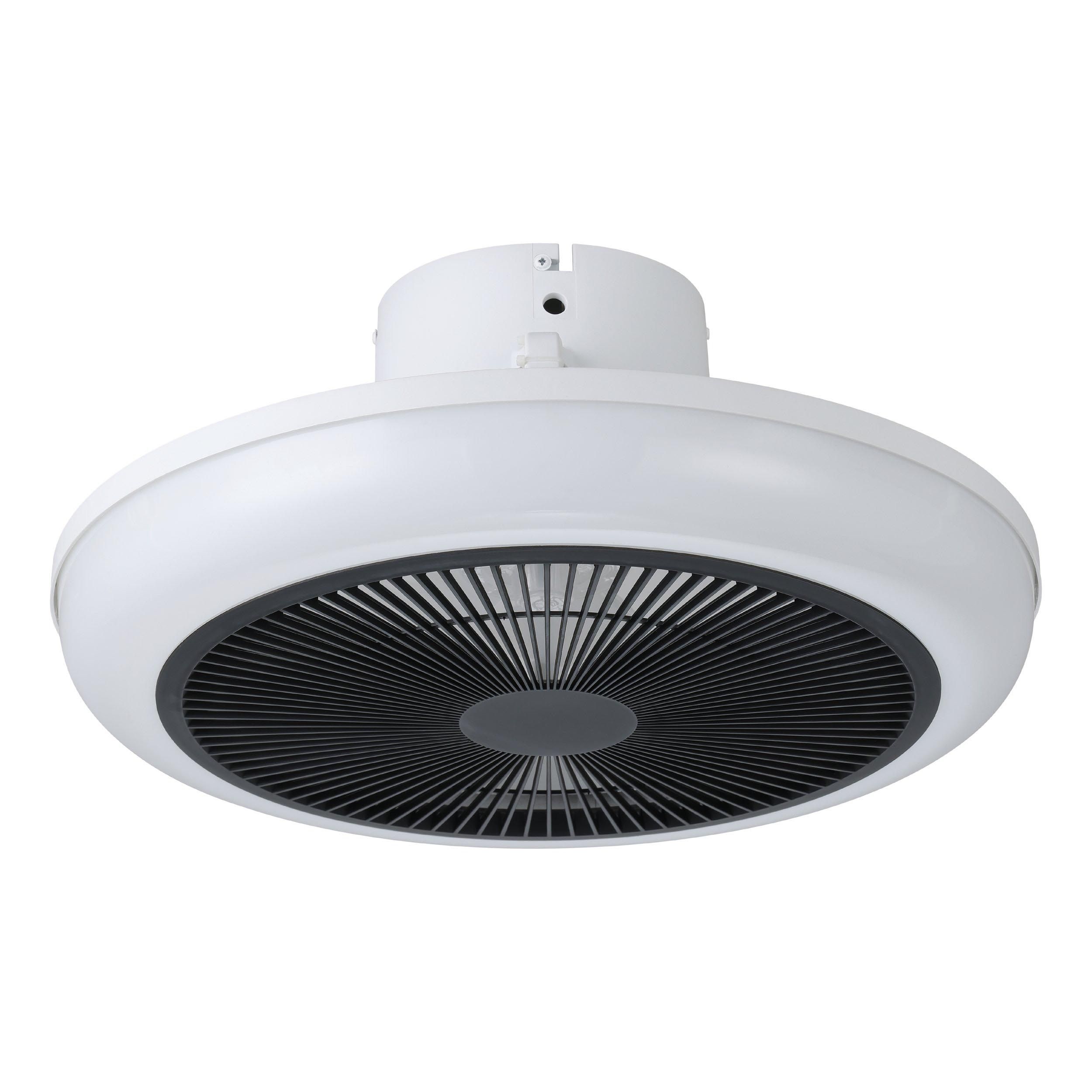 Ventilateur plastique  blanc SAYULITA LED INT 3X8,5W