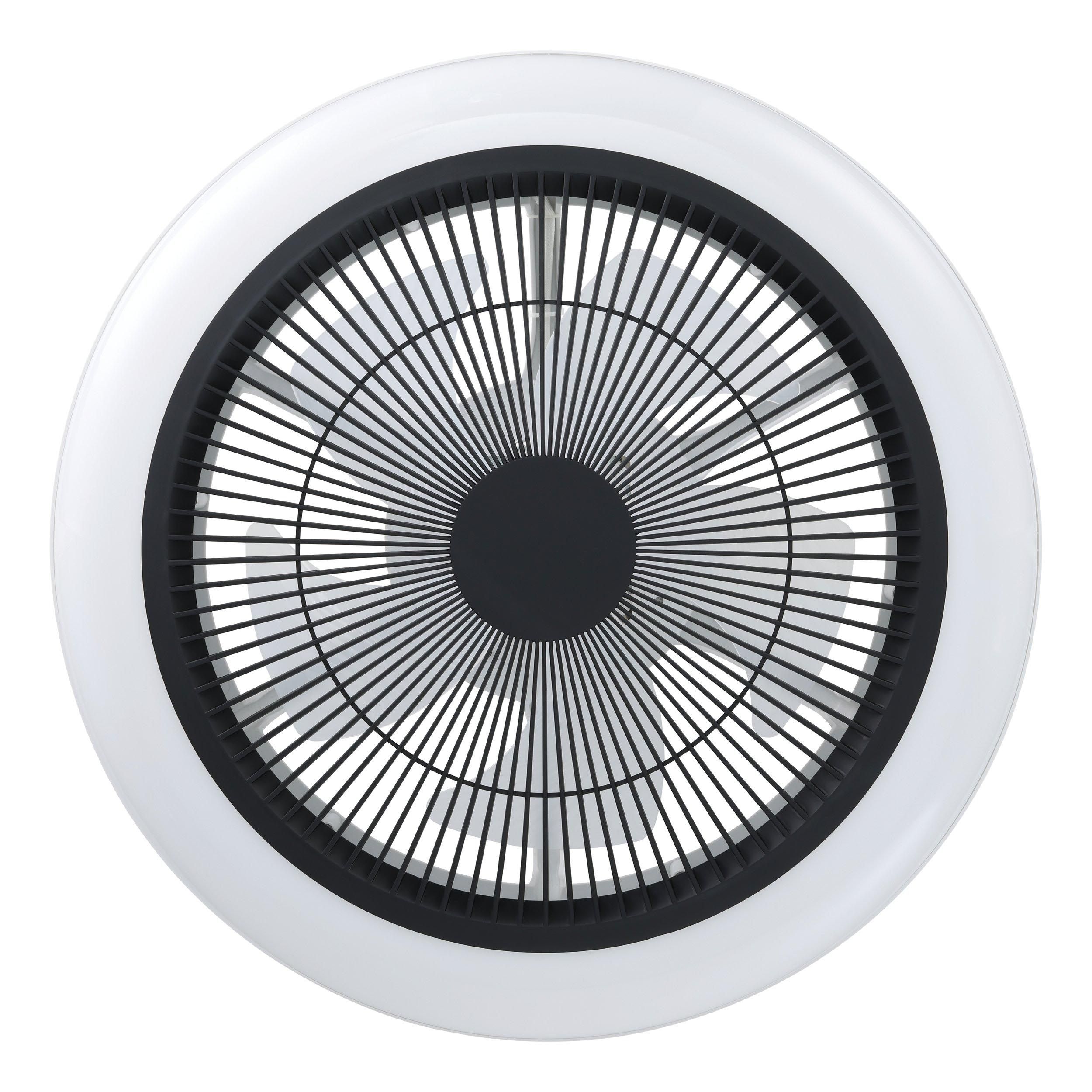 Ventilateur plastique  blanc SAYULITA LED INT 3X8,5W