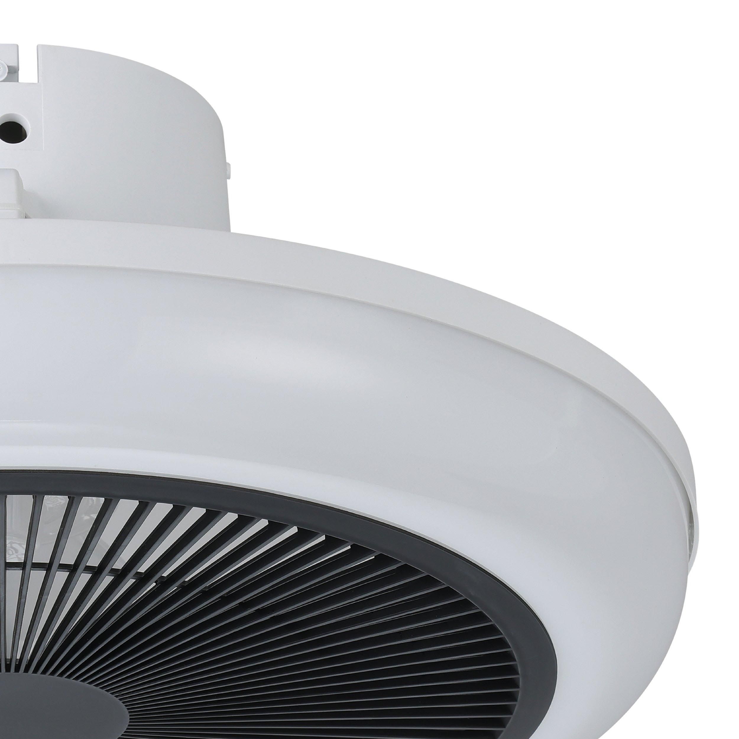 Ventilateur plastique  blanc SAYULITA LED INT 3X8,5W