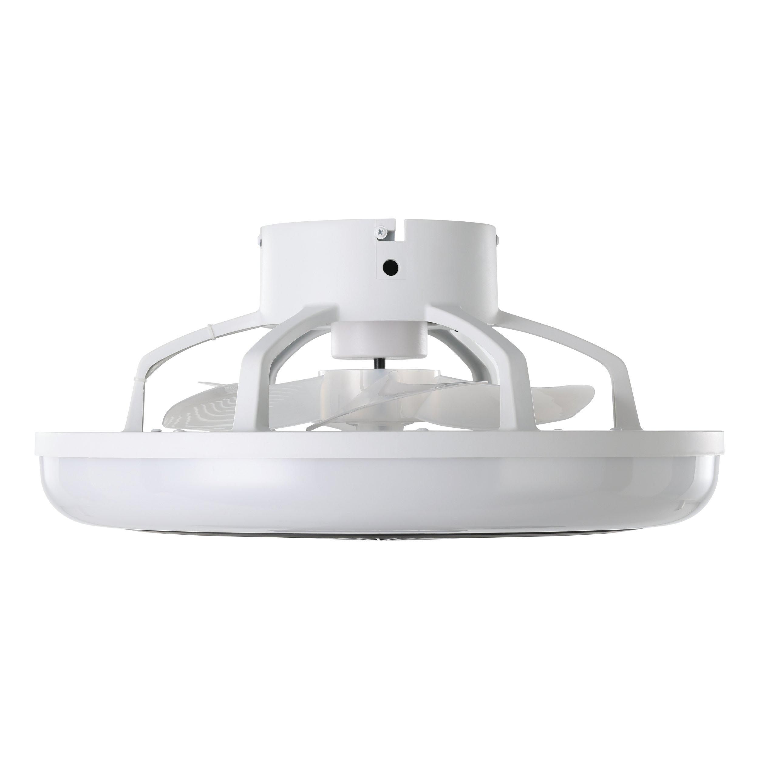 Ventilateur plastique  blanc SAYULITA LED INT 3X8,5W