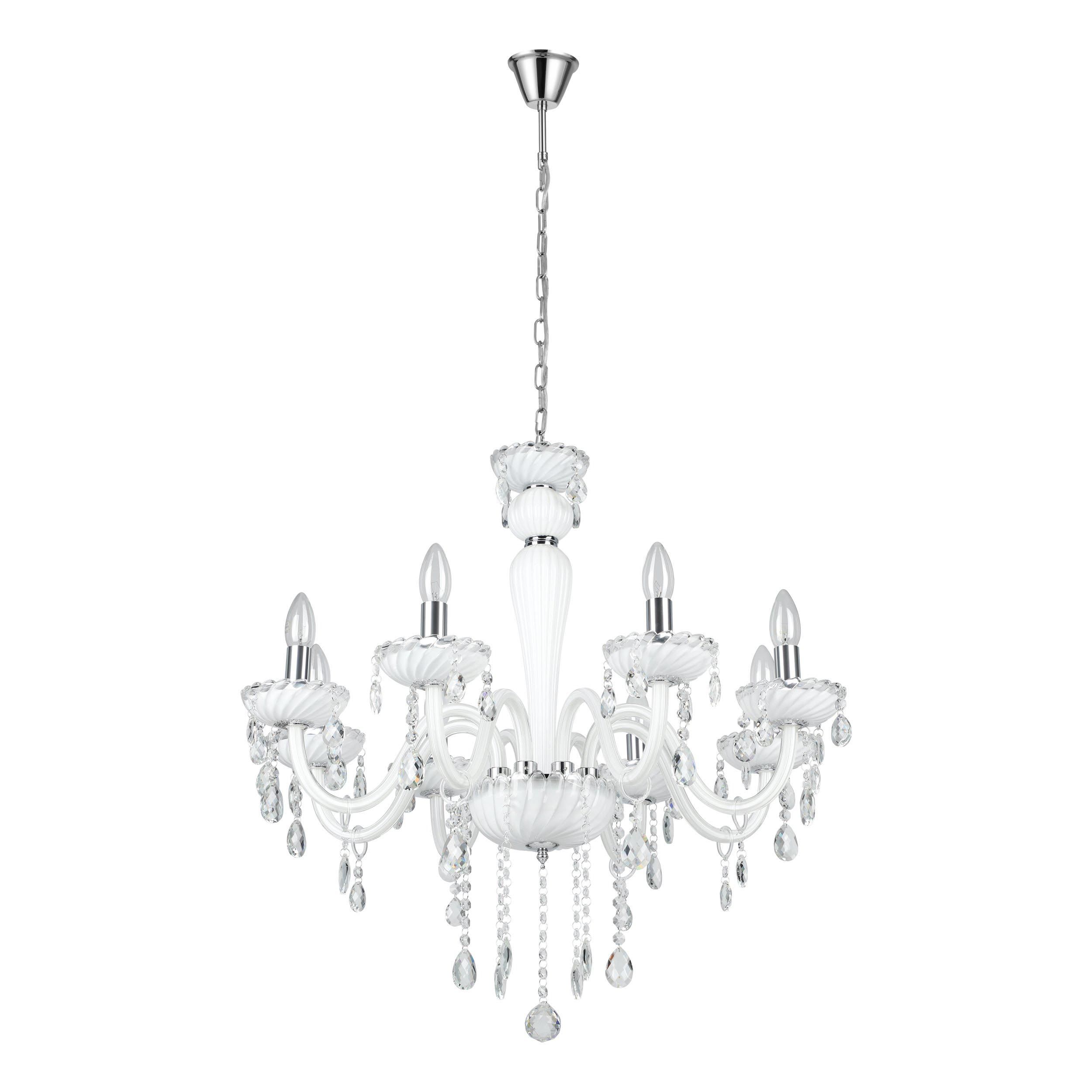 Lustre verre blanc CARPENTO E14 8X40W