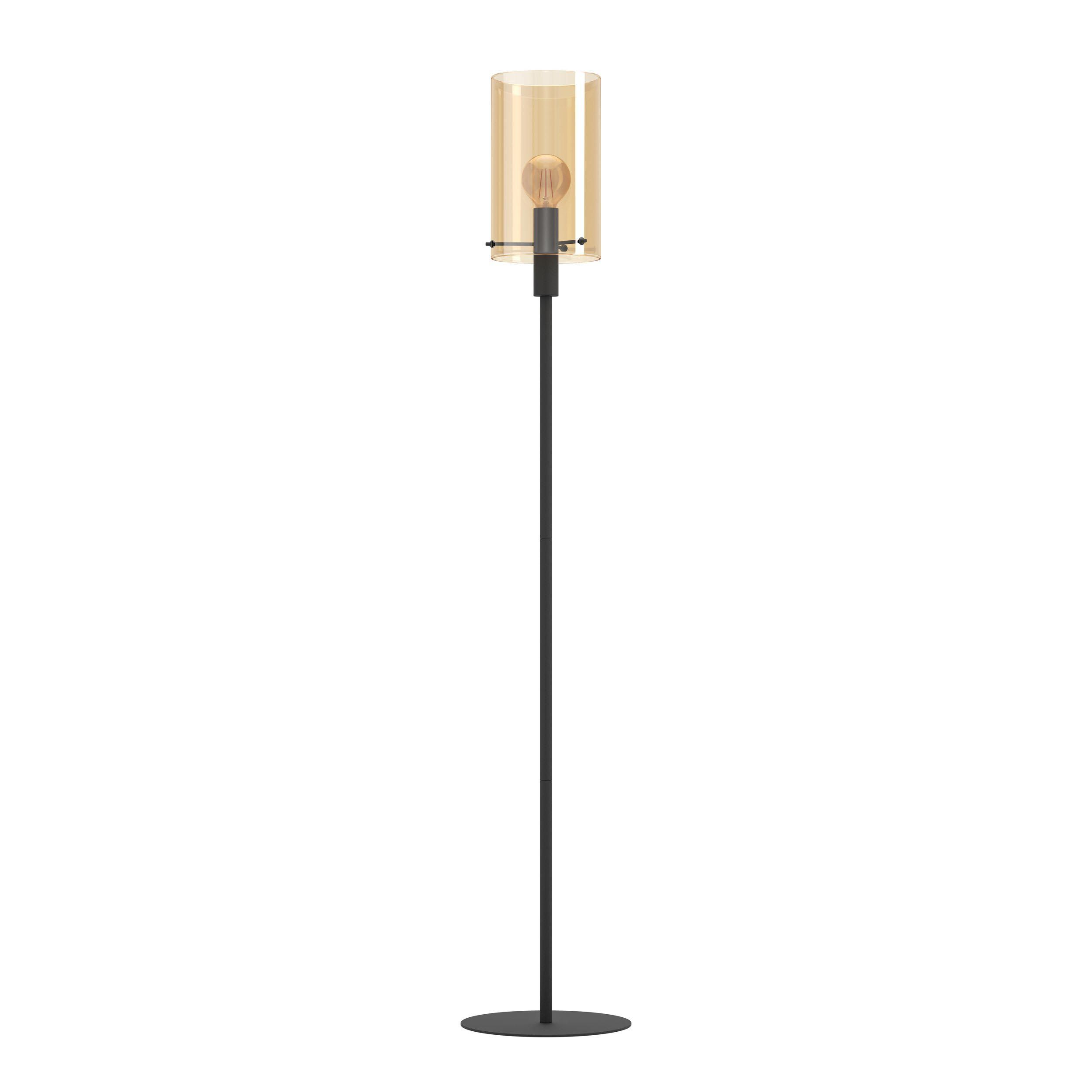 Lampadaire verre ambre POLVERARA E27 1X40W