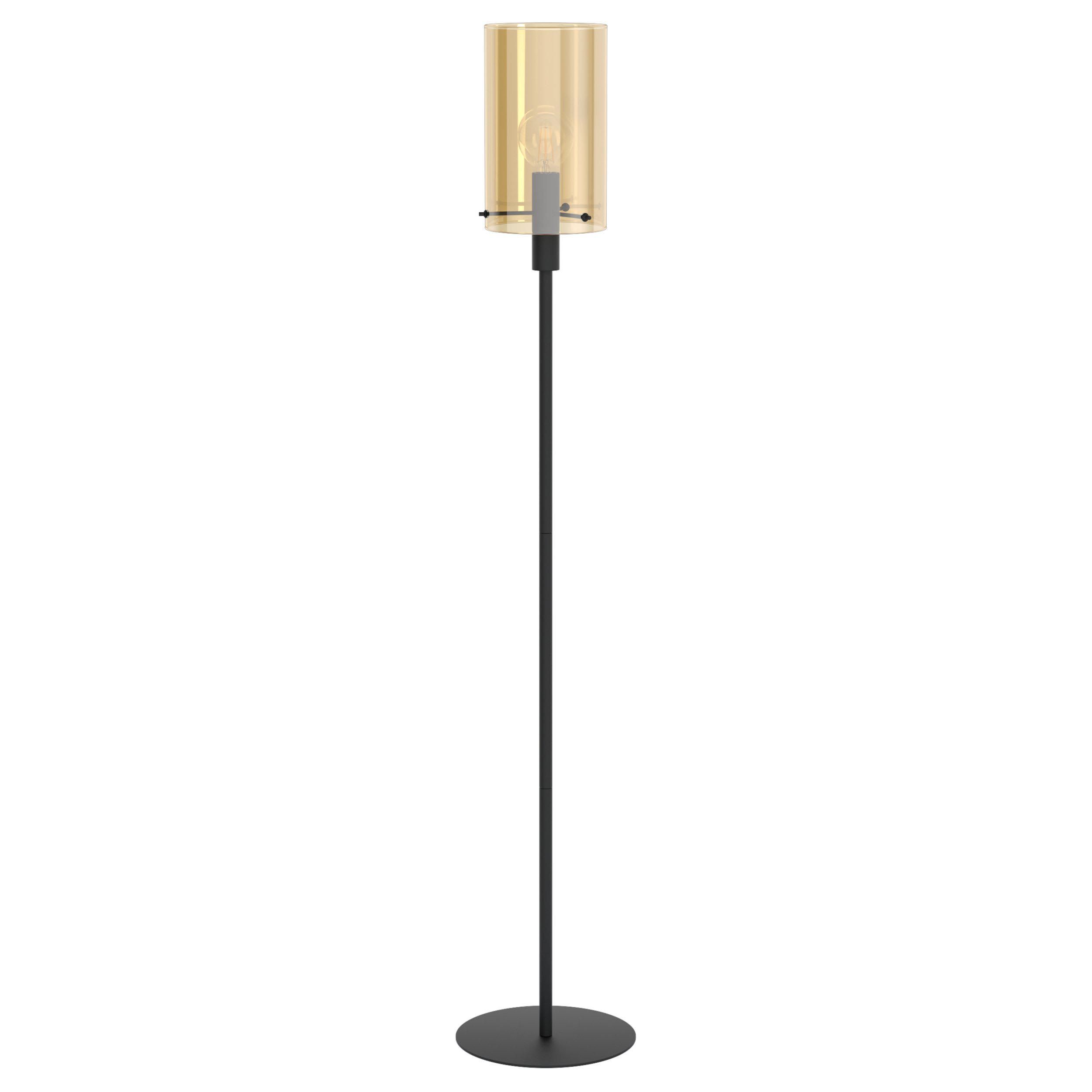 Lampadaire verre ambre POLVERARA E27 1X40W