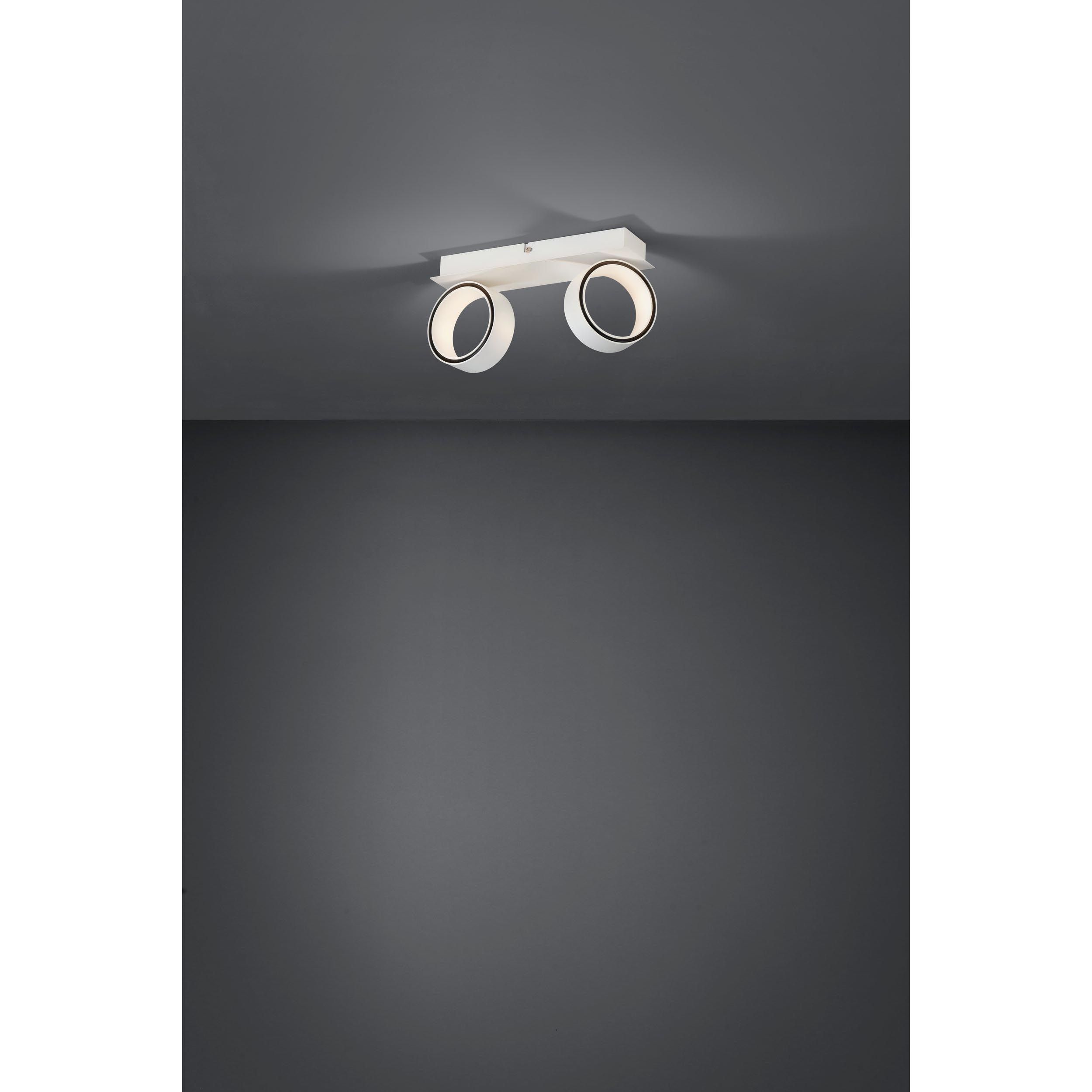 Spot de plafond réglette/plaf métal blanc ALBARIZA LED INT 2X4,6W