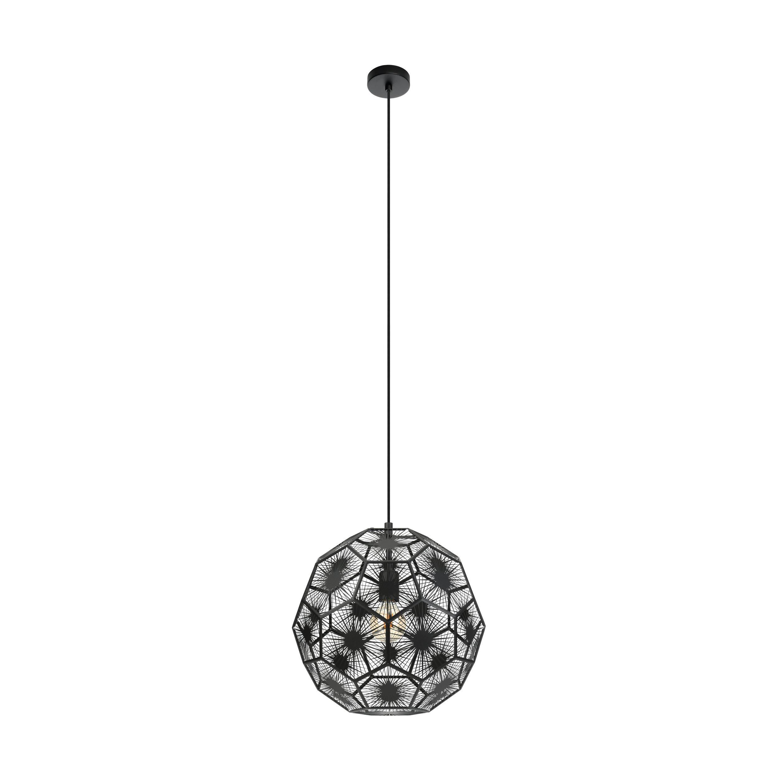 Suspension métal noir SKOURA d41 1 E27 1X60W