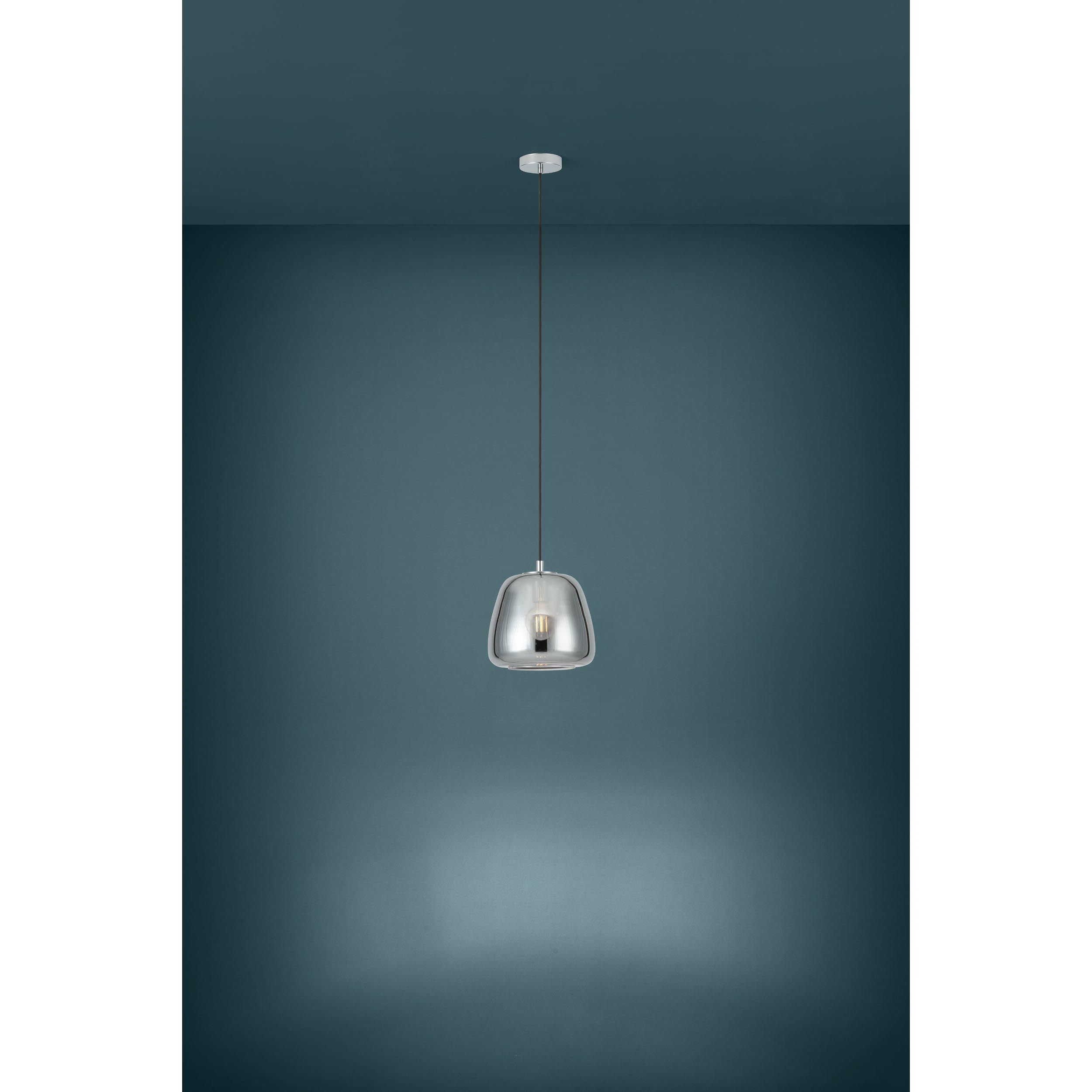 Suspension métal argenté ALBARINO E27 1X40W