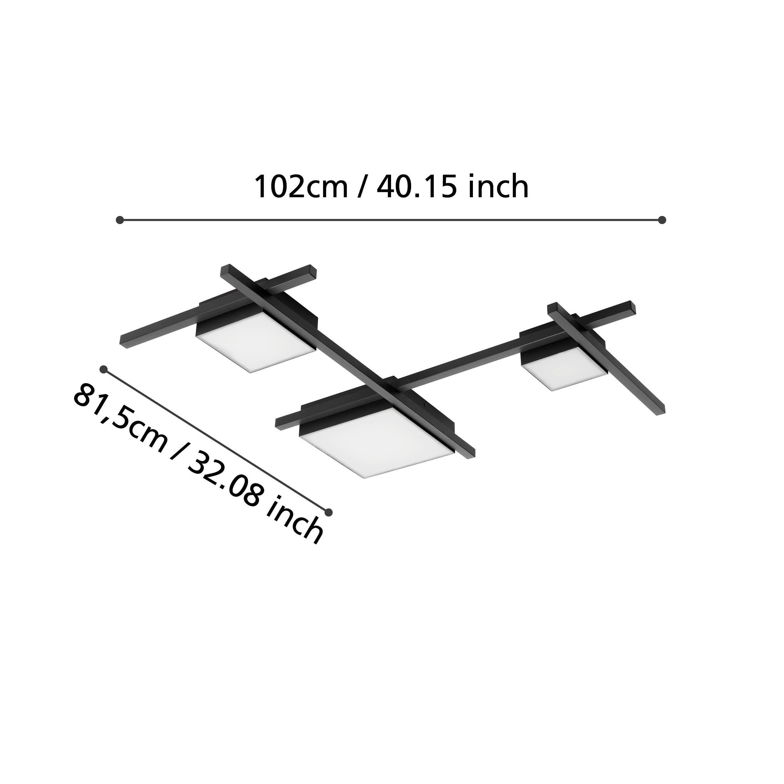 Plafonnier métal noir VIAREGGIO LED INT 1X5,8W