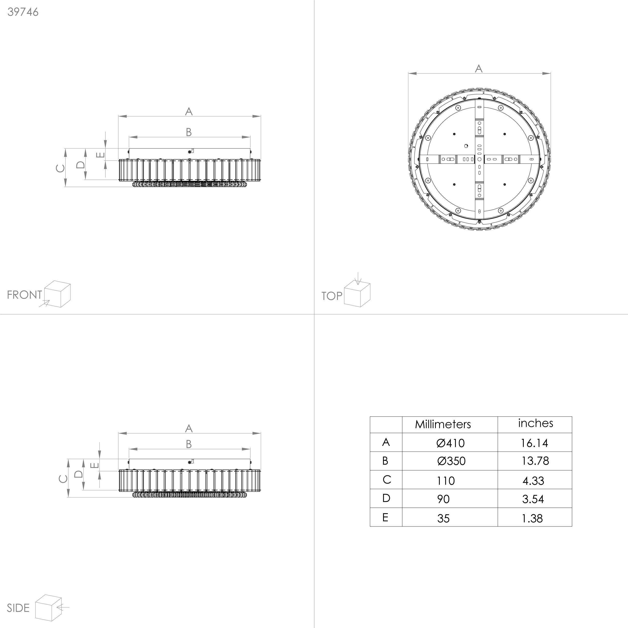 Plafonnier verre trspt BALPARDA LED INT 23,5W