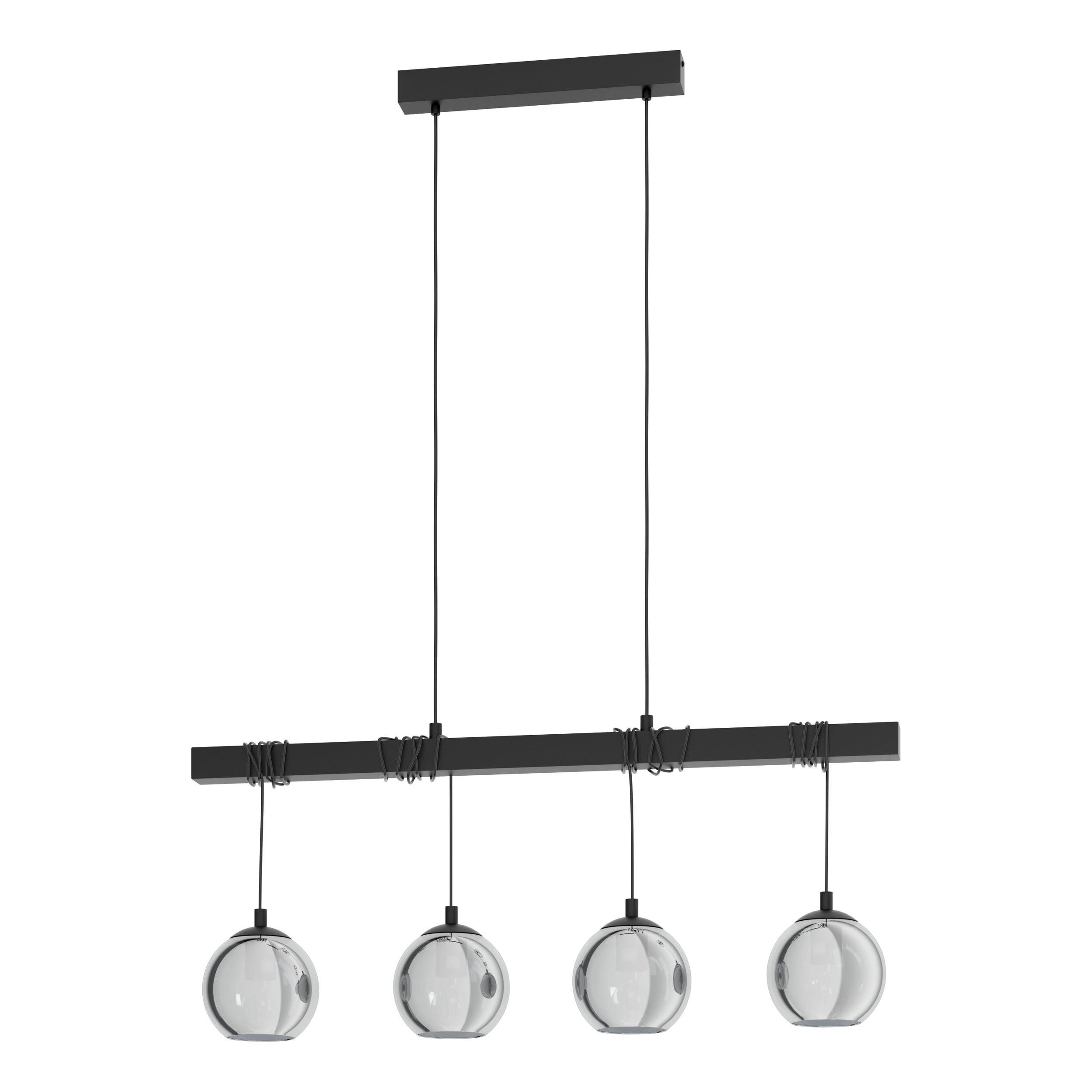 Suspension métal noir ARGALLO E27 4X40W