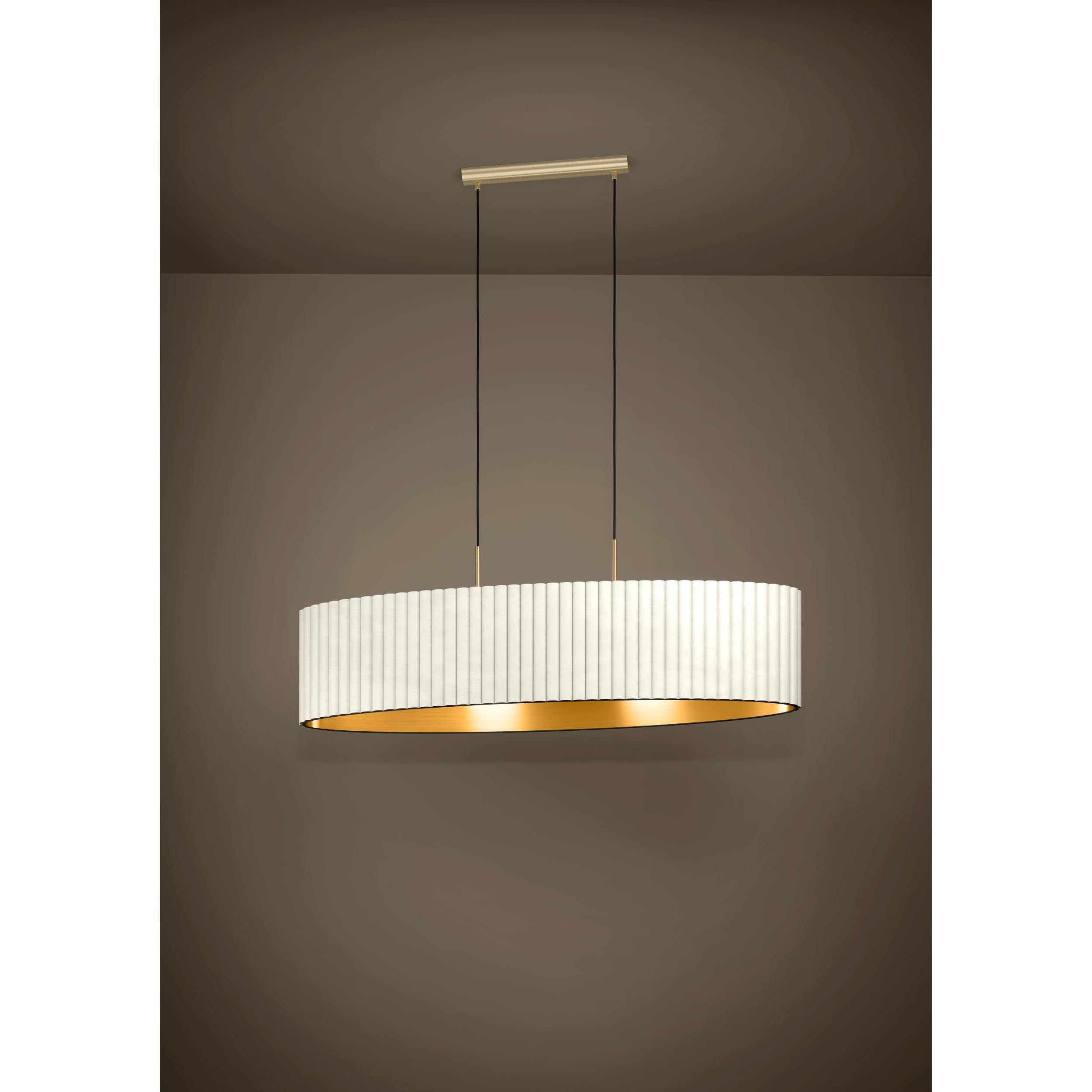 Suspension velours blanc TAMARESCO E27 2X40W