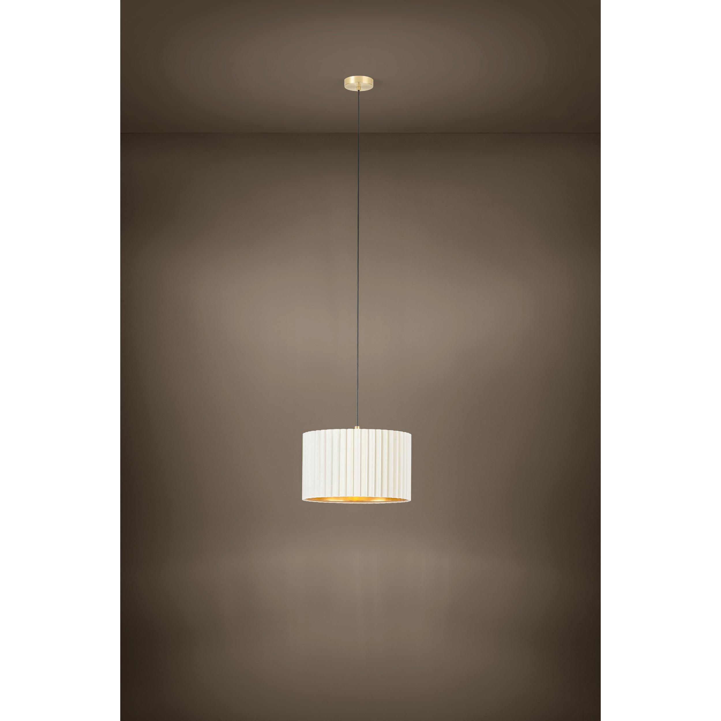 Suspension velours blanc TAMARESCO E27 1X40W