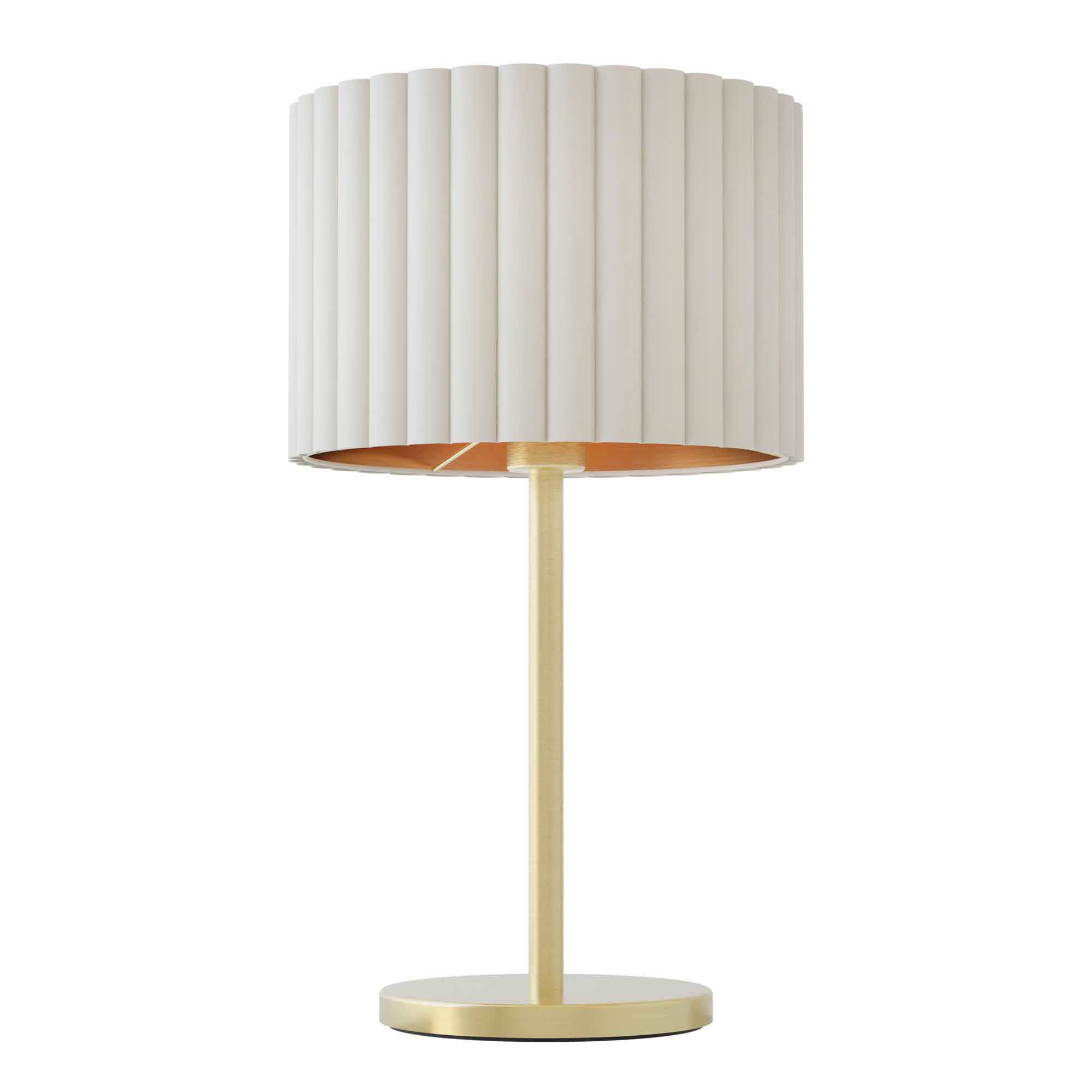 Lampe de table velours blanc TAMARESCO E27 1X40W