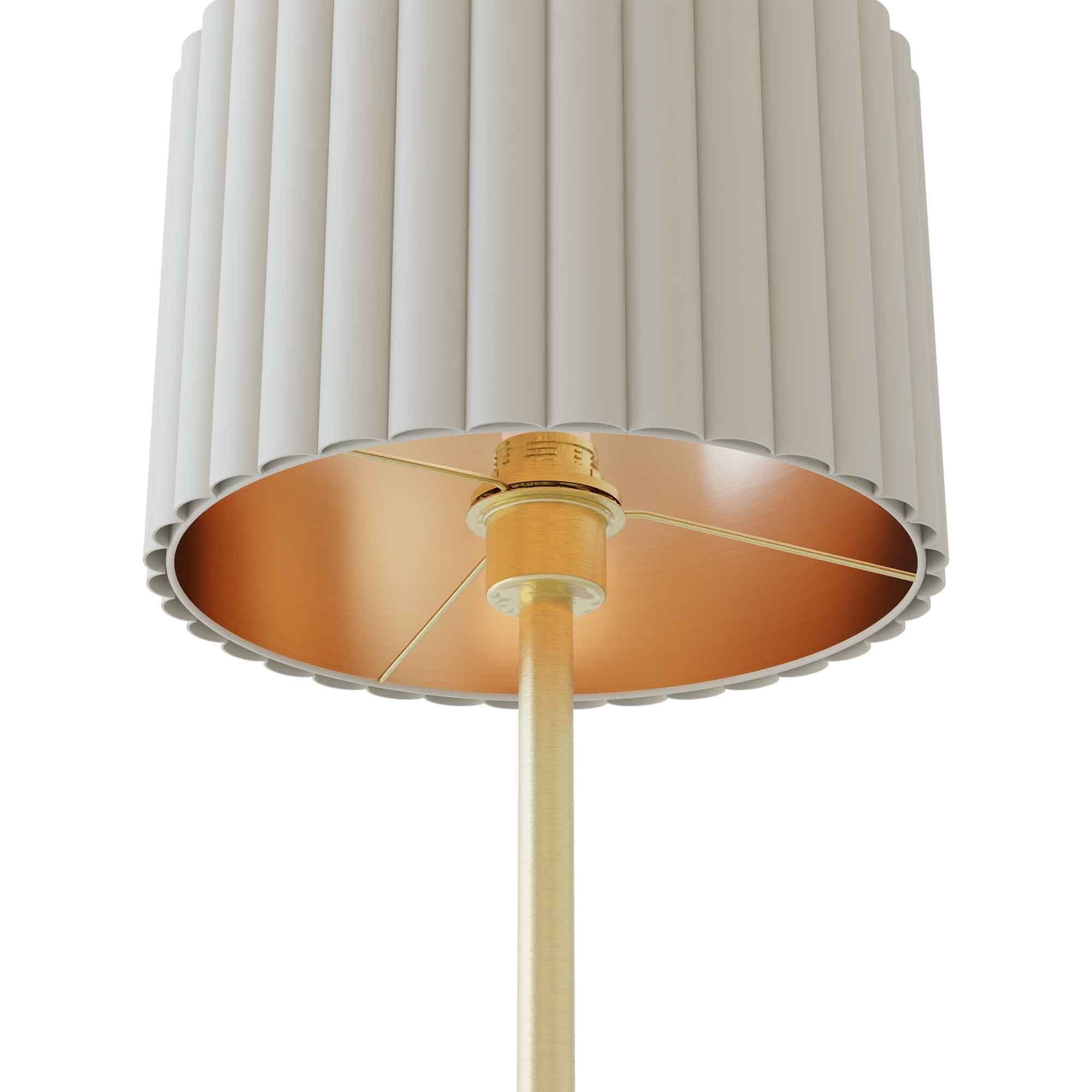 Lampe de table velours blanc TAMARESCO E27 1X40W