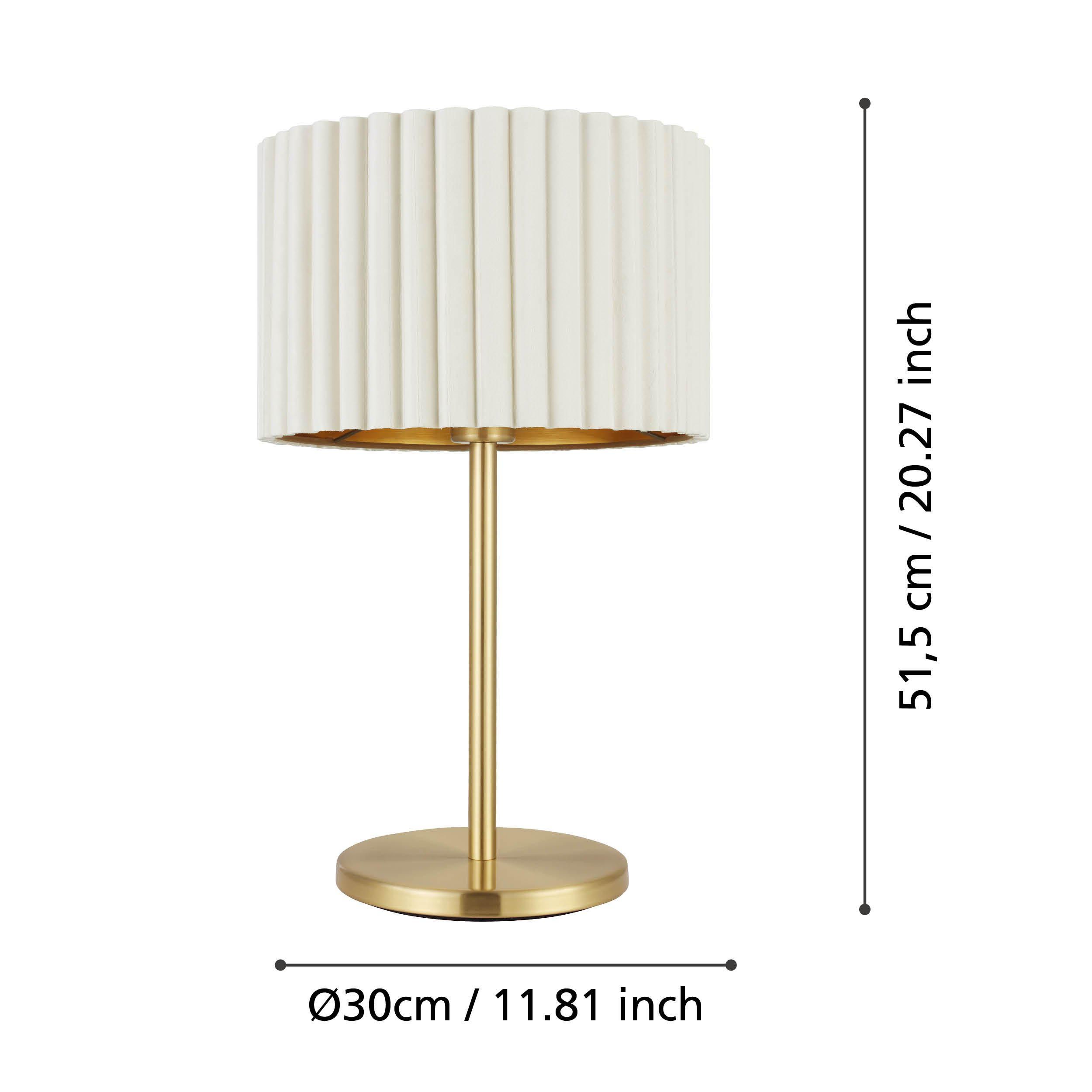 Lampe de table velours blanc TAMARESCO E27 1X40W