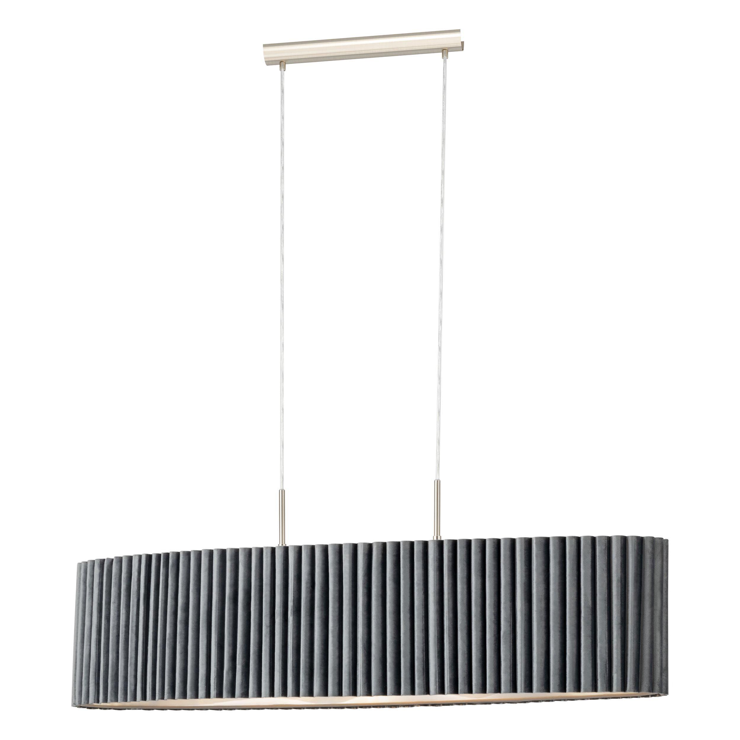 Suspension velours gris TAMARESCO E27 2X40W