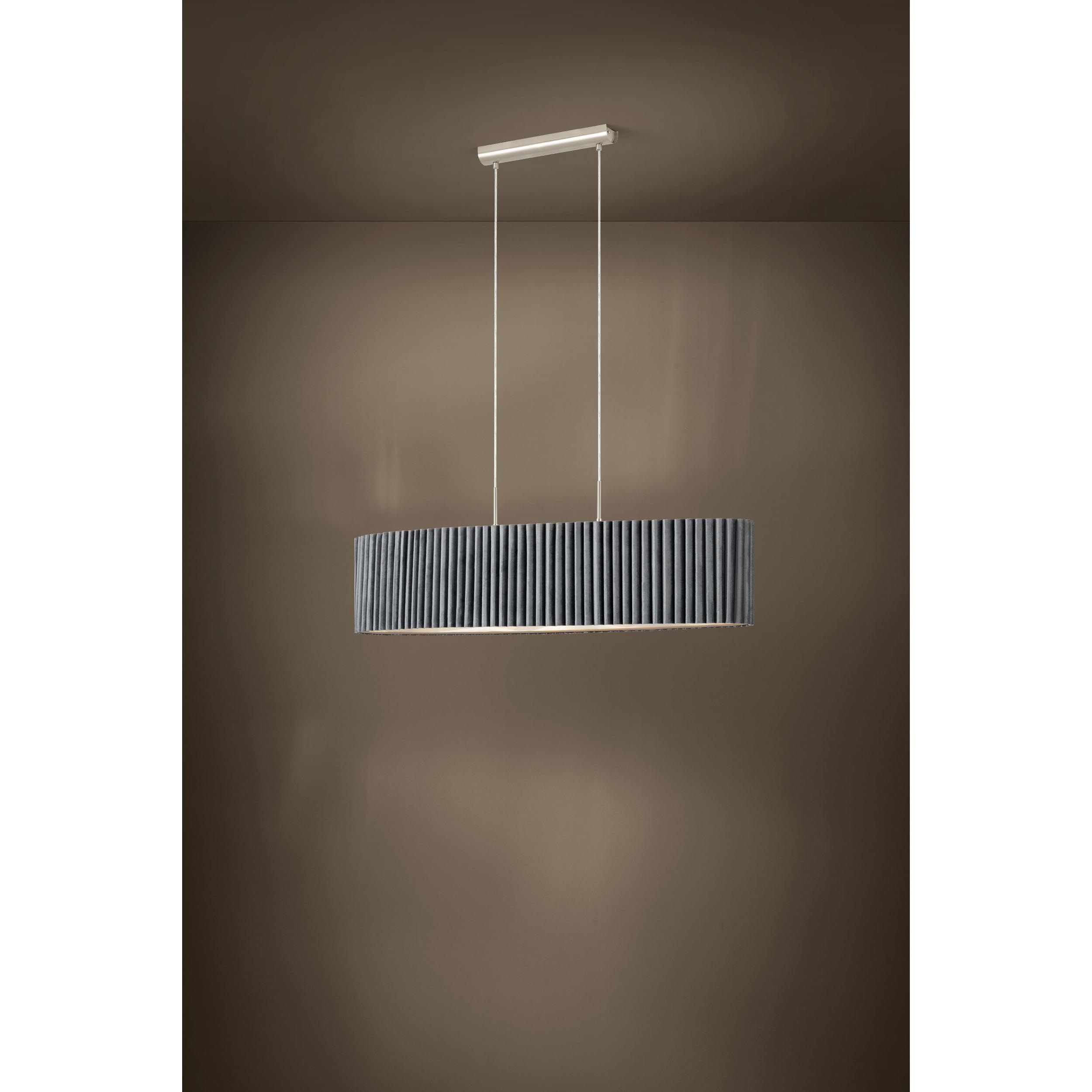 Suspension velours gris TAMARESCO E27 2X40W