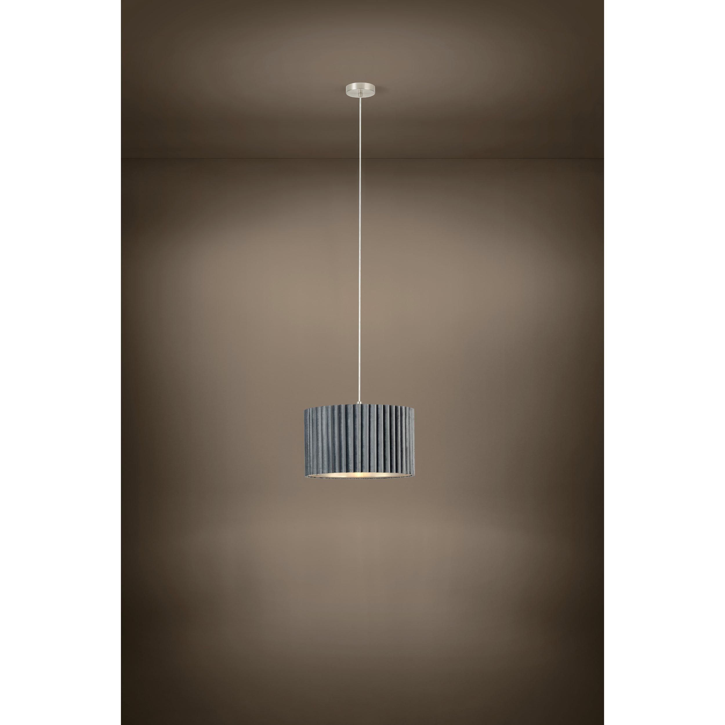 Suspension velours gris TAMARESCO E27 1X40W