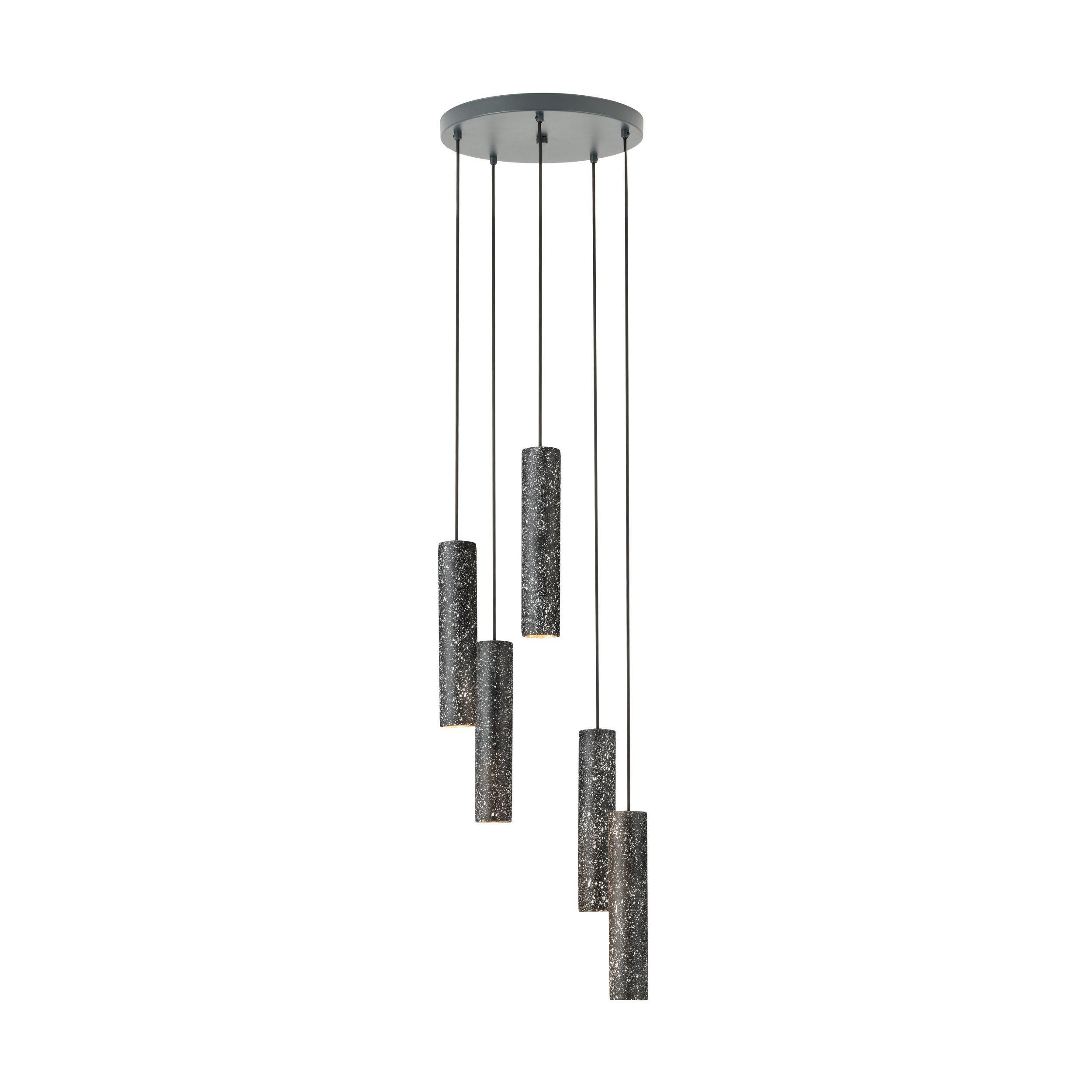 Suspension métal anthracite MENTALONA GU10 5X4,5W