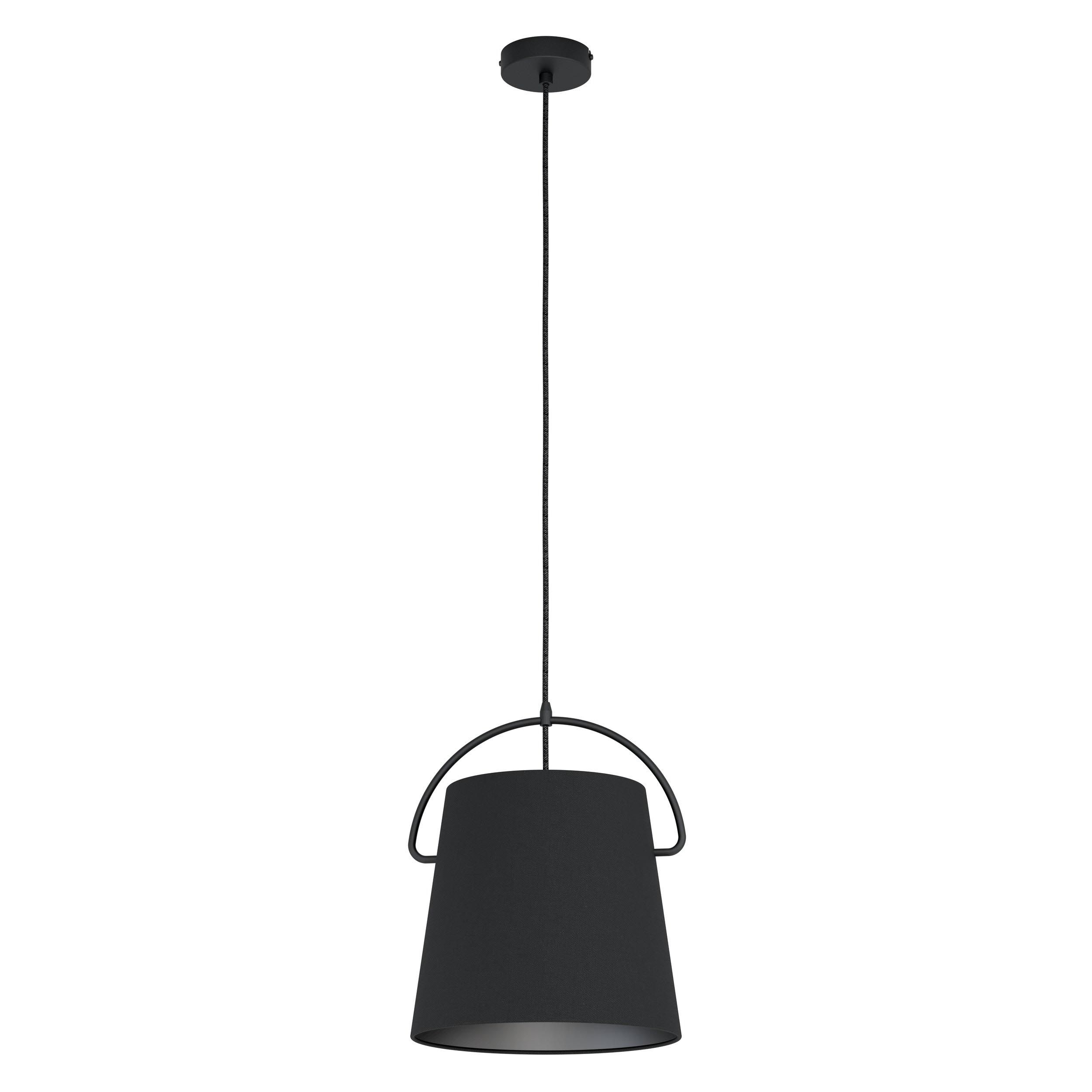 Suspension tissu noir GRANADILLOS E27 1X40W