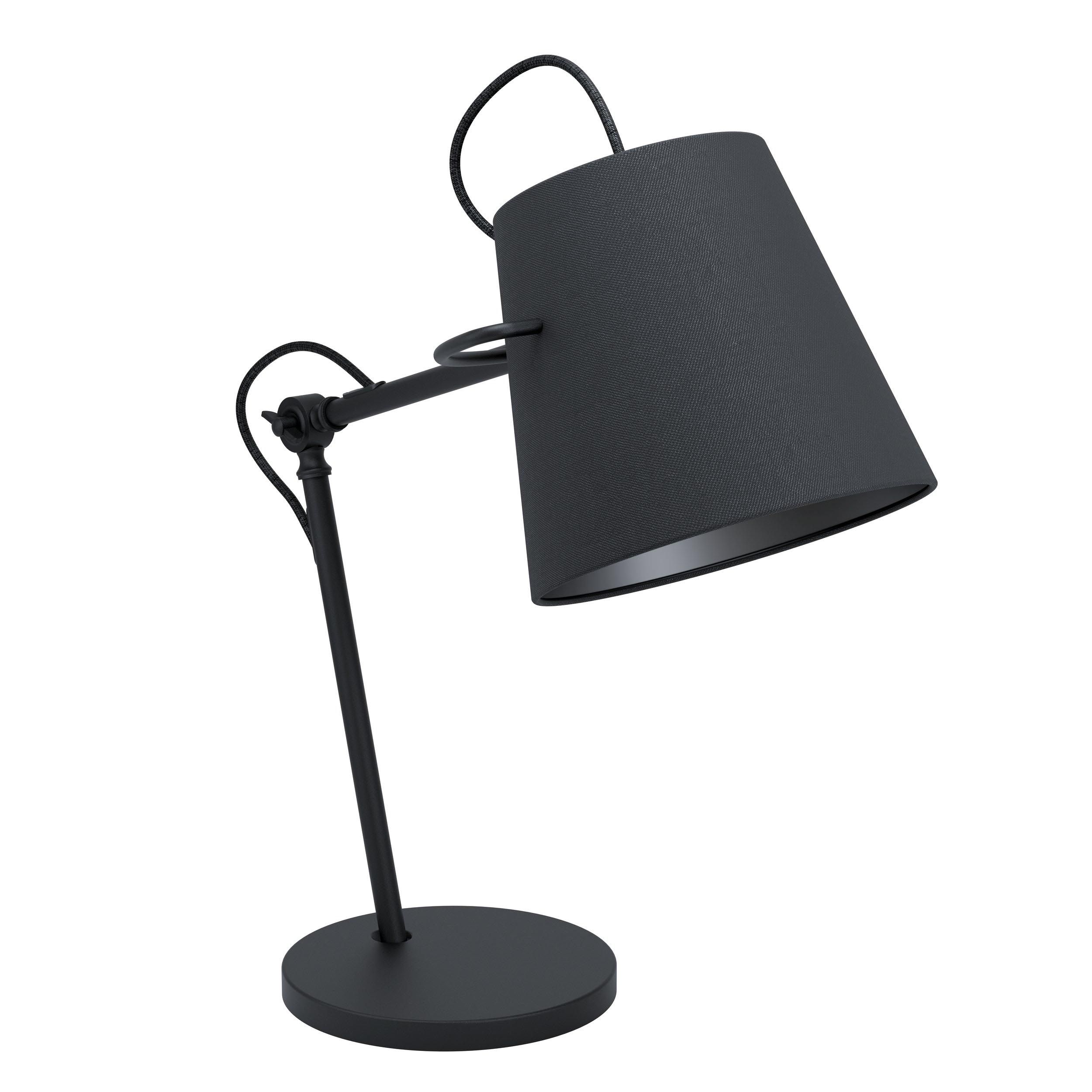 Lampe de bureau tissu noir GRANADILLOS E27 1X40W