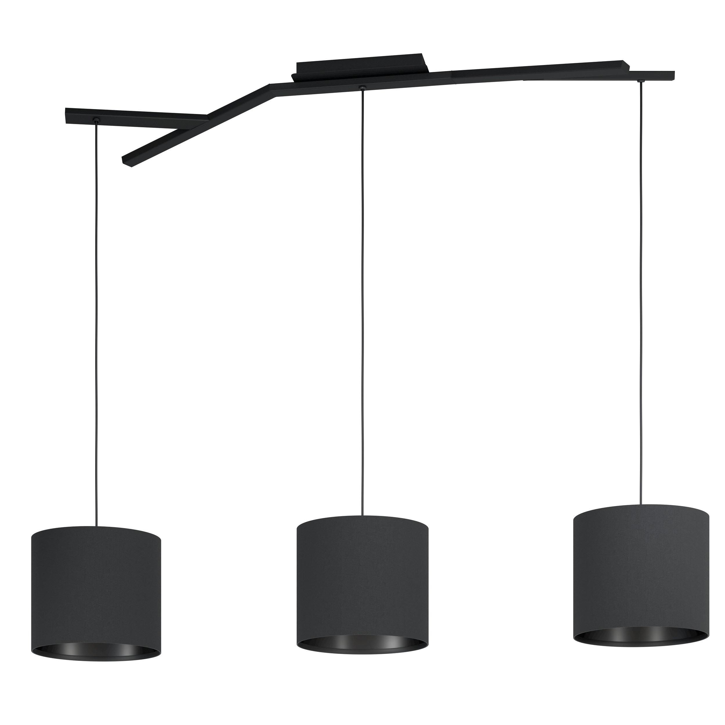 Suspension tissu noir BALNARIO E27 3X40W